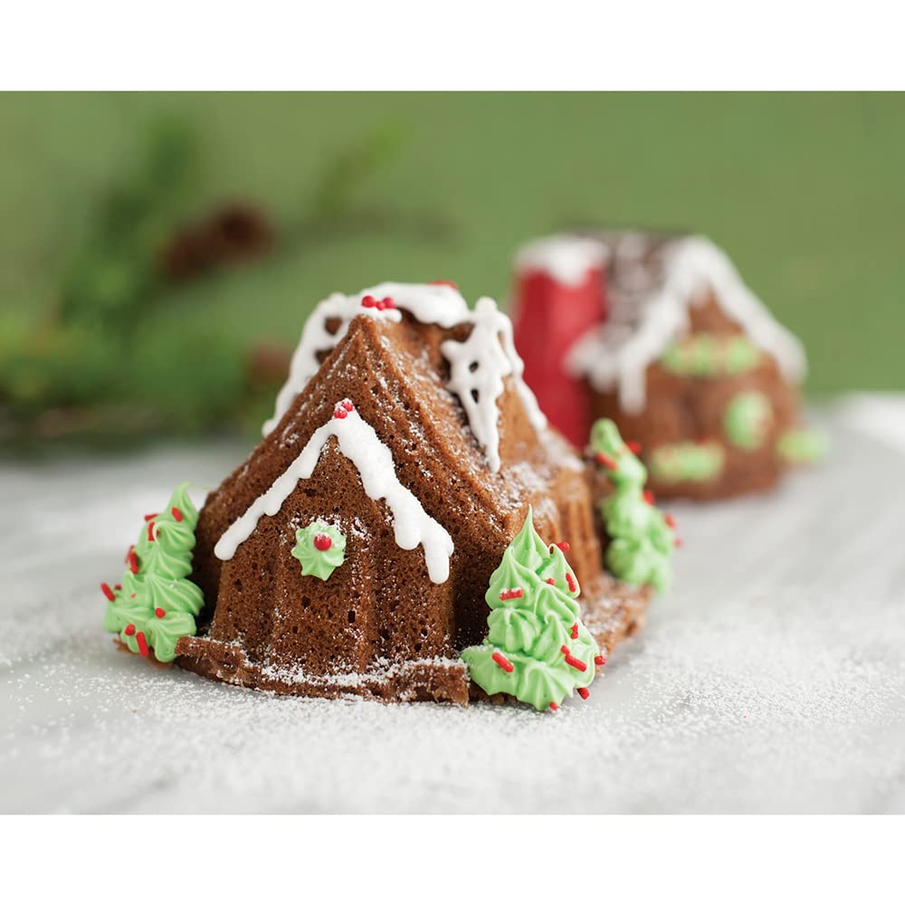 Nordic Ware Gingerbread House Duet Pan Set - Nonstick Bakeware for Holiday Cookie Making, Christmas Baking, and Festive Desserts | Perfect for Gingerbread Houses, Cookies, and Seasonal Treats