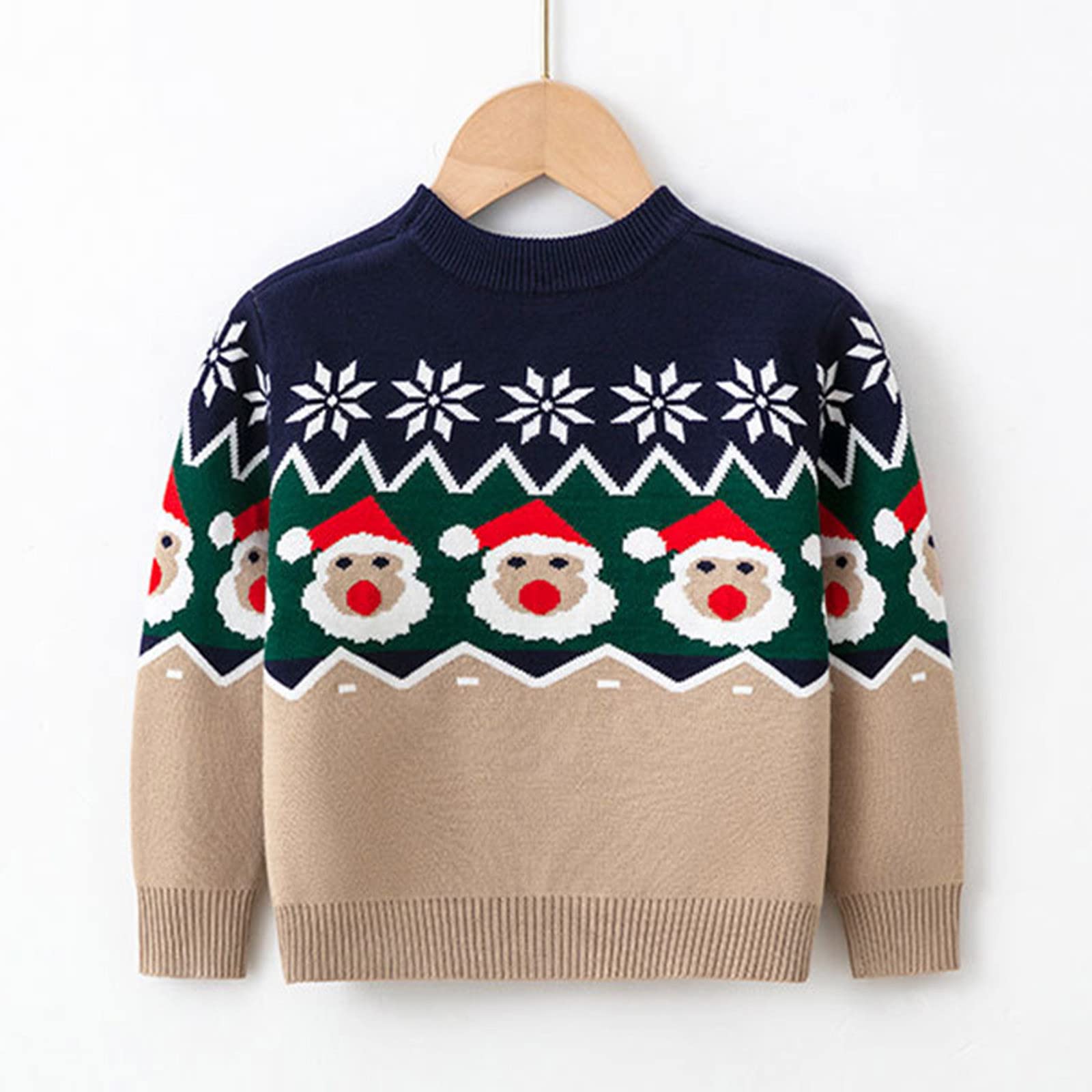Adorable Newborn Baby Christmas Knit Sweater - Cozy Chunky Knitted Jumper for Boys & Girls | Perfect Winter Outfit for Infants & Toddlers | Great for Holiday Photos, Family Gatherings & Cold Weather