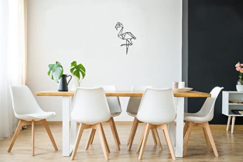Flamingo Black Cold Rolled Steel Wall Art - Modern Home & Office Decor for Living Room, Bedroom, Dining Area | Elegant Metal Wall Sculpture for Contemporary Interior Design