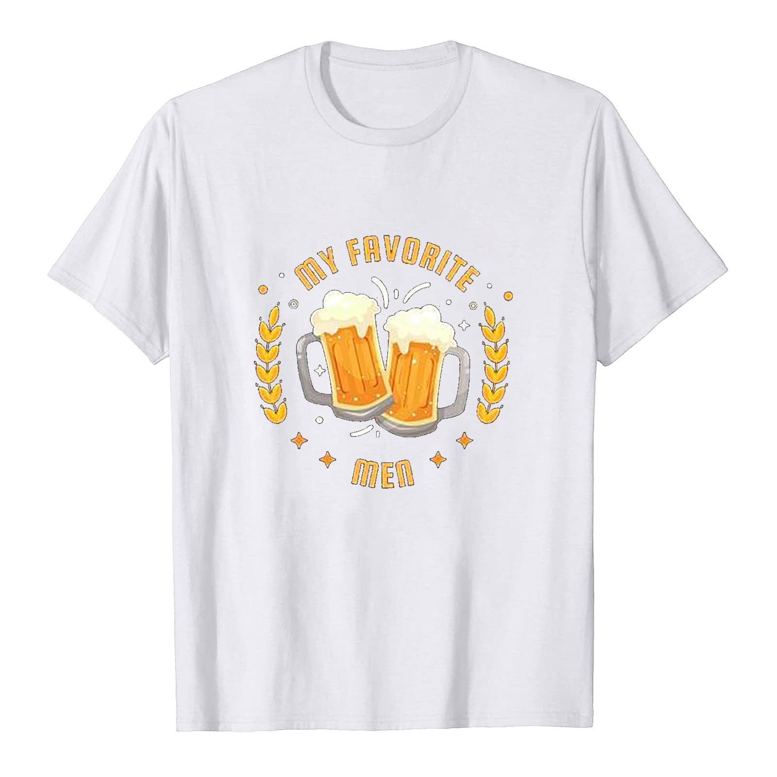 Women's Casual Tank Tops & Crewneck T-Shirts - Summer Short Sleeve Blouses with Letter Print for Oktoberfest - Perfect for Beach Outings, Music Festivals and Casual Wear