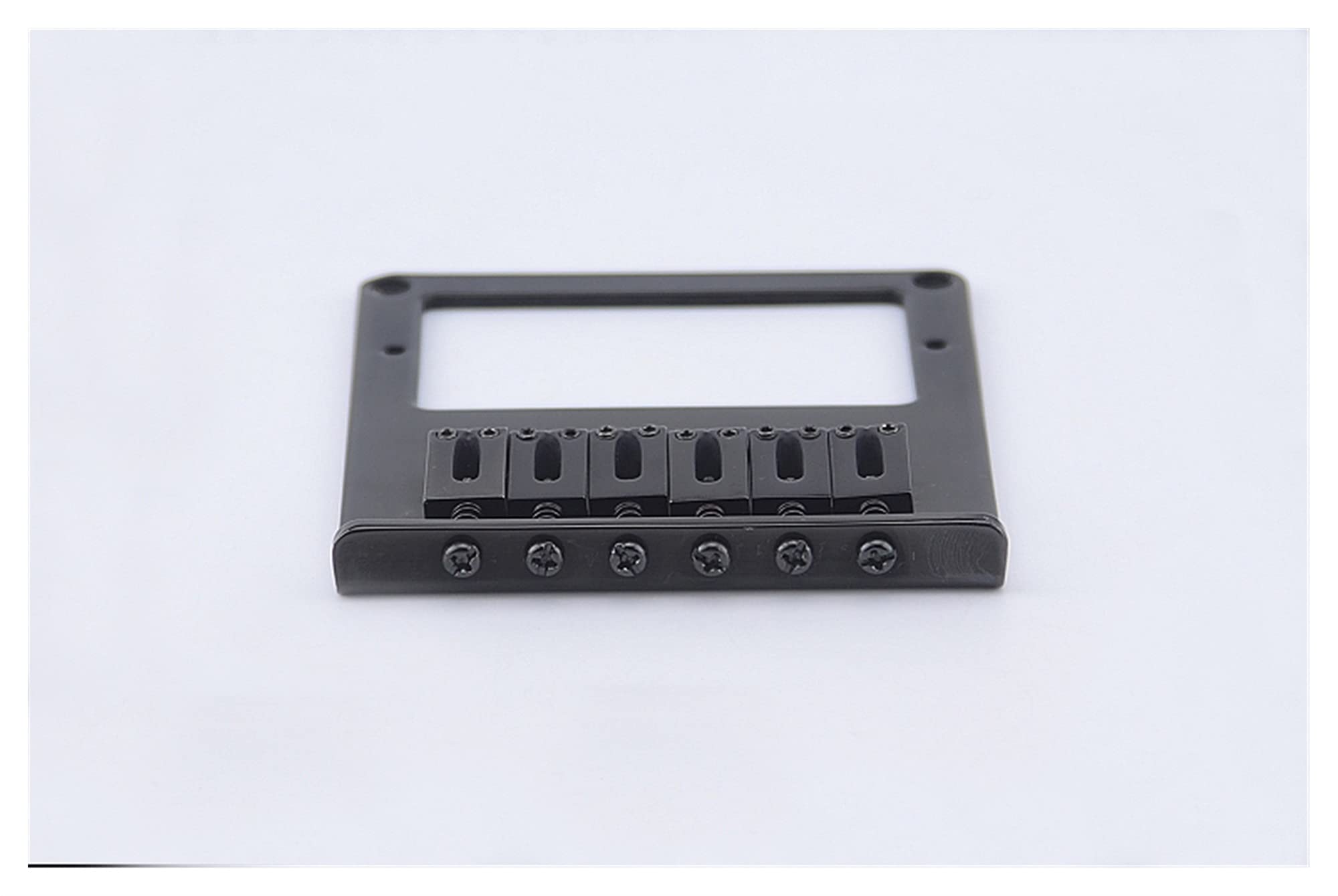 Electric Guitar Bridge Saddle Set - 1 Humbucker Pickup Fixed Bridge & Tailpiece in Black | Perfect for Guitar Repair, Replacement & DIY Upgrades