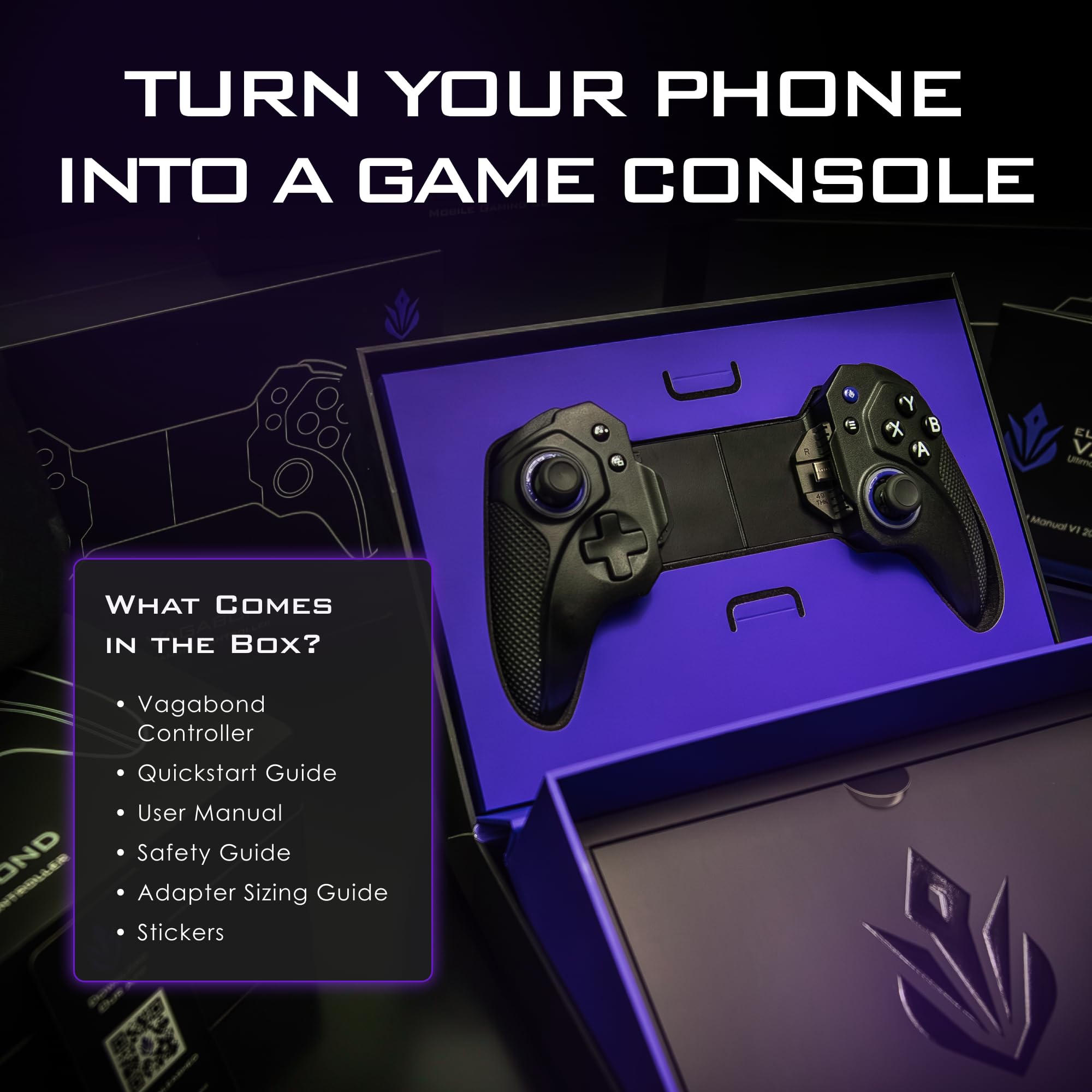 ELO Vagabond Mobile Gaming Controller for iPhone 15/16, iPad Mini & Android - USB-C Gamepad for Call of Duty Mobile, PS Remote Play & Xbox Cloud Gaming - MFi Certified Phone Controller - Perfect for Travel, Commuting & Home Gaming Sessions