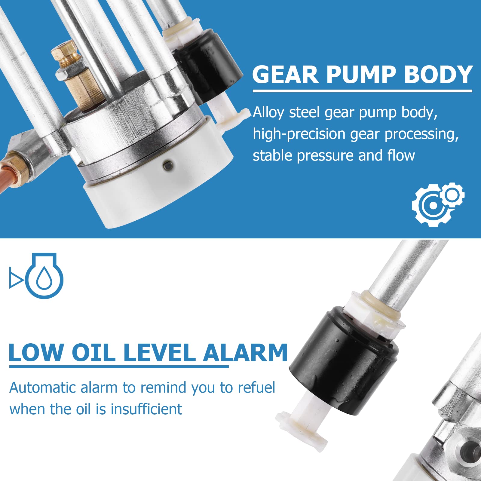 Automatic Lubricating Oil Pump 2L Alloy Gear Pump - CNC Machine Lubrication System with 110V Motor, Double Digital Display & 4Mpa Pressure Gauge (200X) - Perfect for Industrial Machinery Maintenance & Workshop Equipment