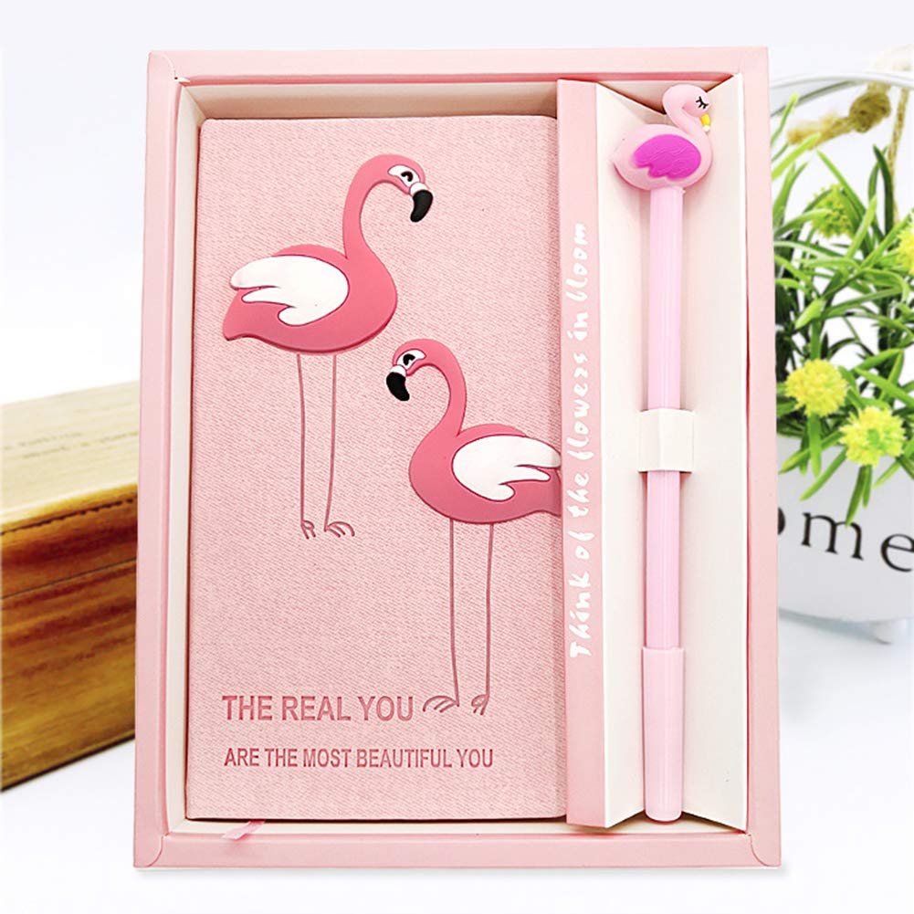 Flamingo Notebook & Pen Set - Pink Diary for School, Office, Gifts