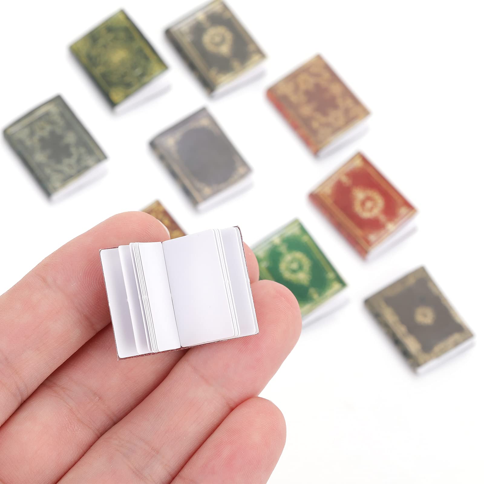 1:12 Scale Mini Dollhouse Books - 12 Pcs Miniature Model Decor for Kids Play & Room Decoration