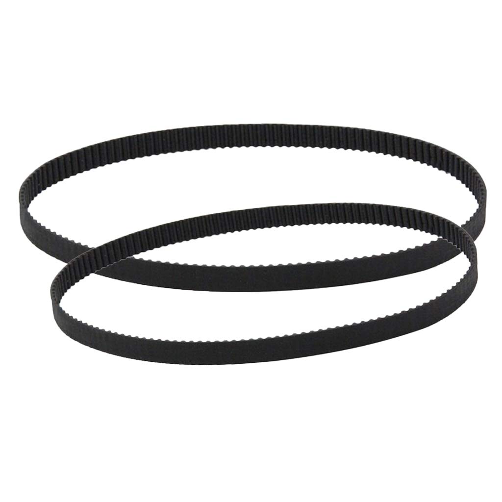 2 Pcs GT2 2mm Pitch 6mm Wide Rubber Timing Belt for 3D Printer CNC Machines (200mm+158mm) - Perfect for DIY 3D Printing, CNC Routing, and Robotics Projects