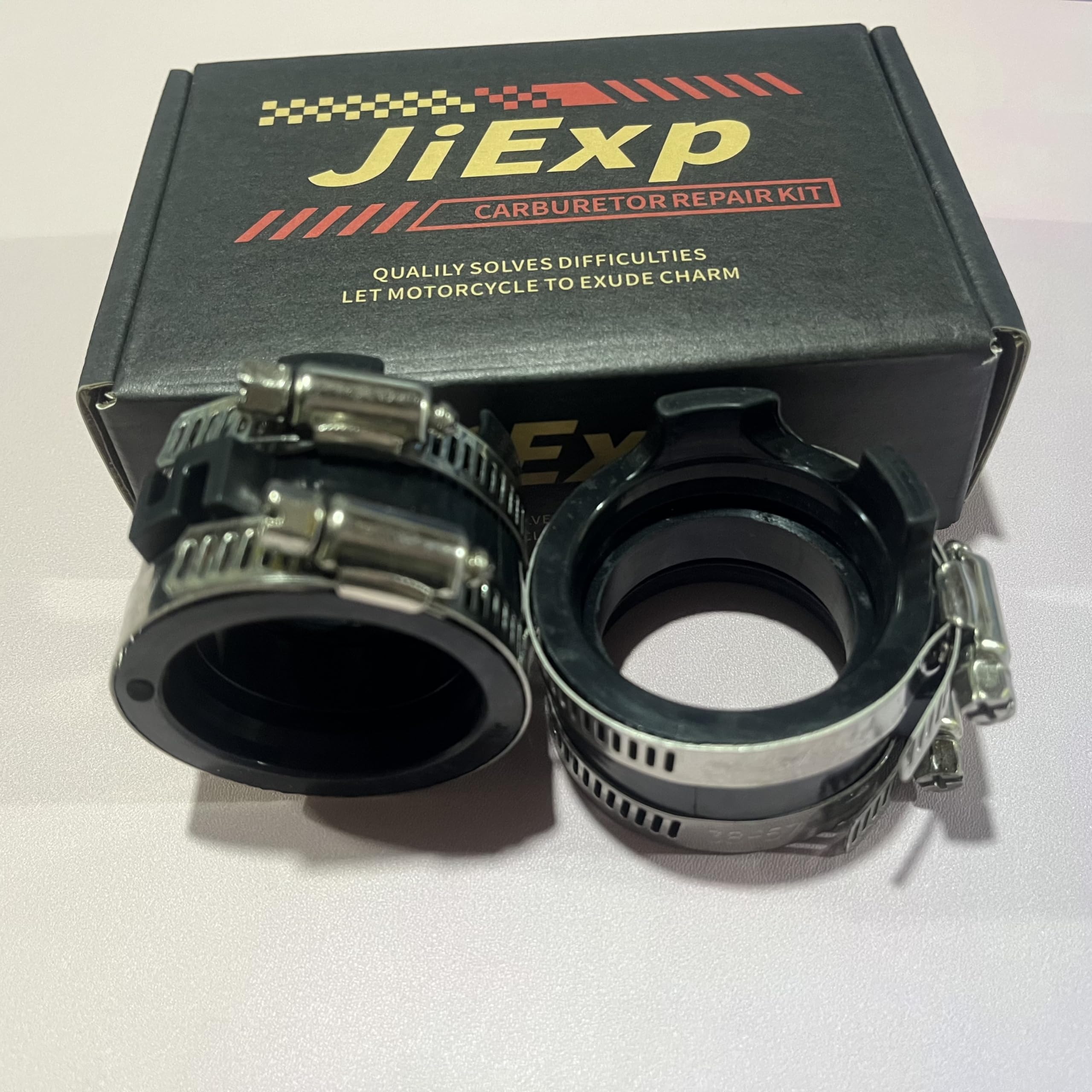 Honda Shadow VT1100 Motorcycle Carburetor Intake Manifold - 2 Piece Set for Improved Engine Performance - Perfect for Carburetor Replacement & Engine Tuning