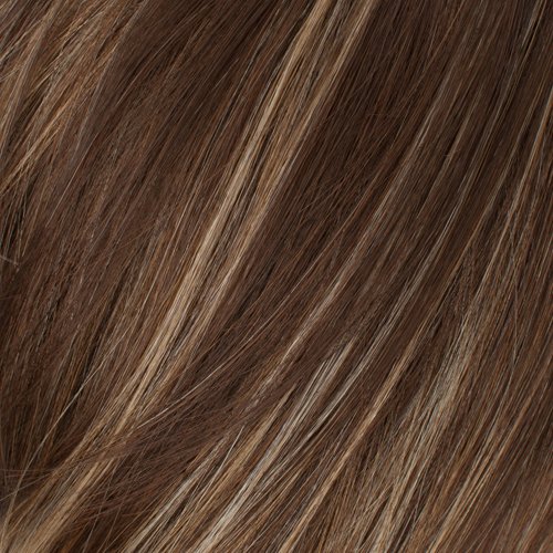 Women's 19-Inch Clip-In Synthetic Hair Extensions - Caramel Kiss with Chunky Gold & Red Highlights | 8-Piece Set for Volume & Length | Perfect for Parties, Weddings & Everyday Styling