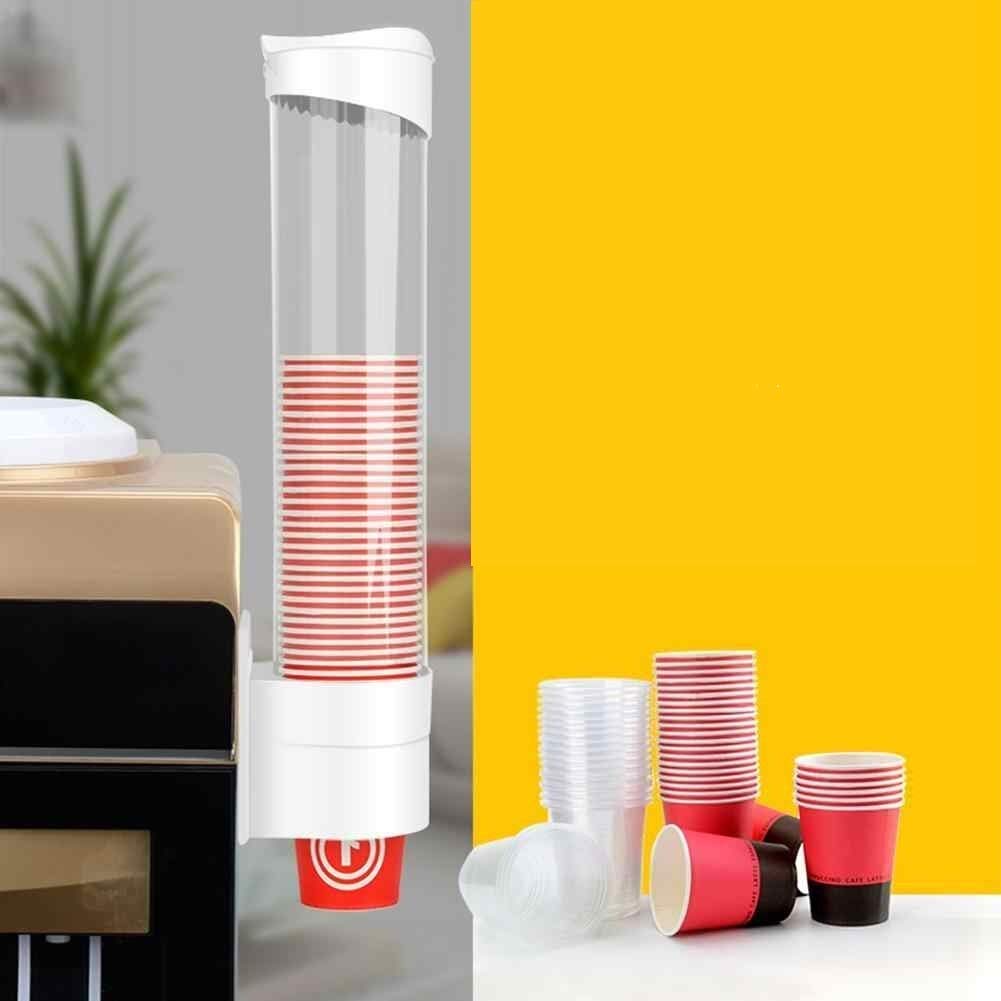 K.B. SALES Automatic Plastic Wall Mounted Paper Cup Dispenser Holder - Disposable Cup Organizer for Water Glasses (40x8.5cm) - Perfect for Home, Office, Hospital, Cafe & Restaurant Use