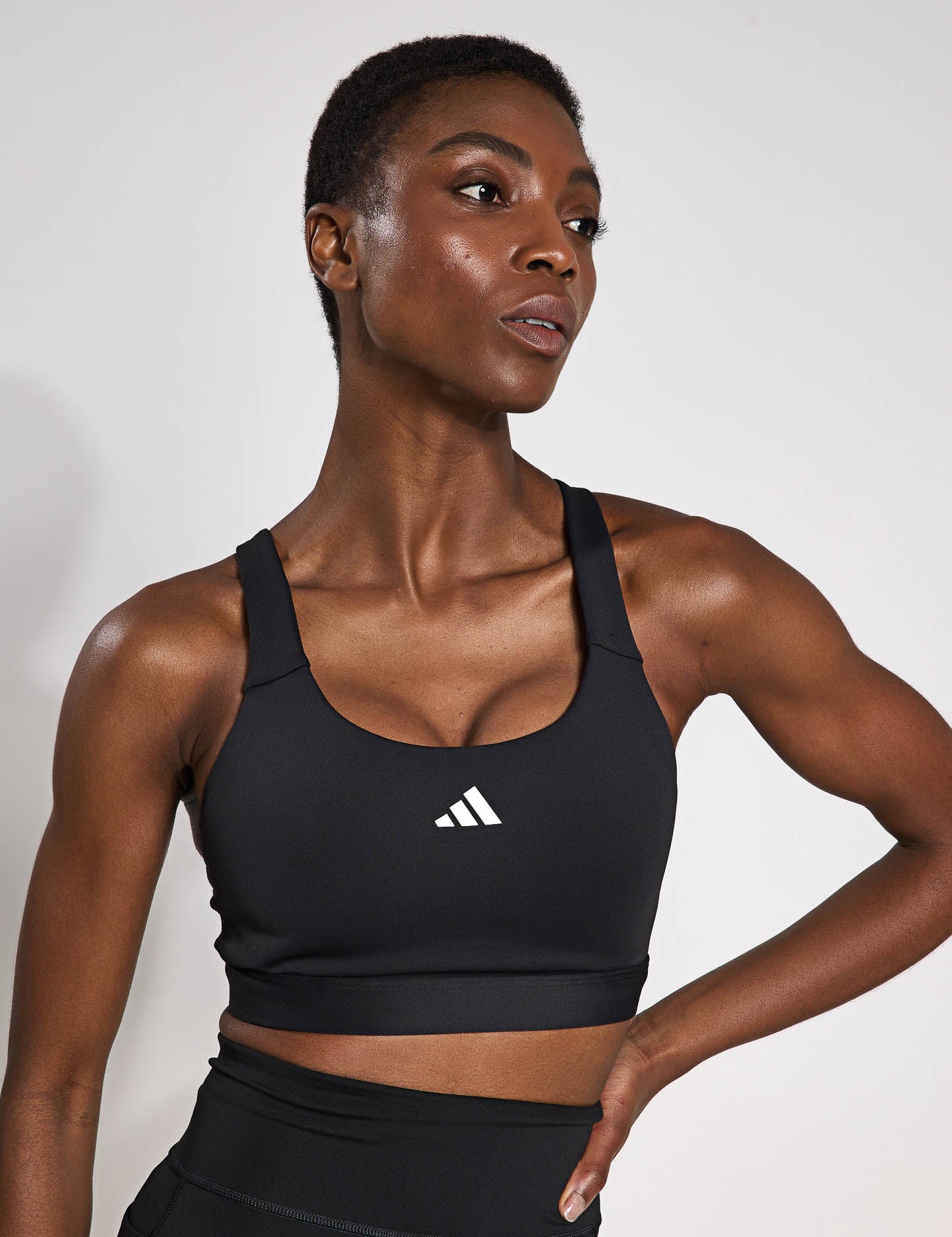 TLRDREACT High Support Sports Bra for Women - Black | Workout, Running, Yoga & Gym Training | Moisture-Wicking & Breathable Activewear