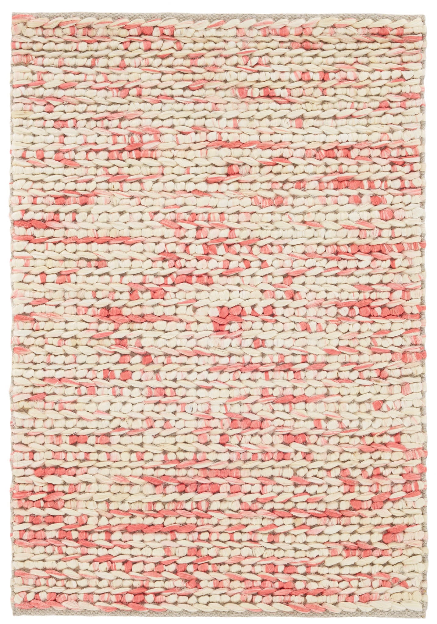 Avril Handwoven Jute Rug - Natural Coral Color | Boho Chic Home Decor for Living Room, Bedroom & Nursery