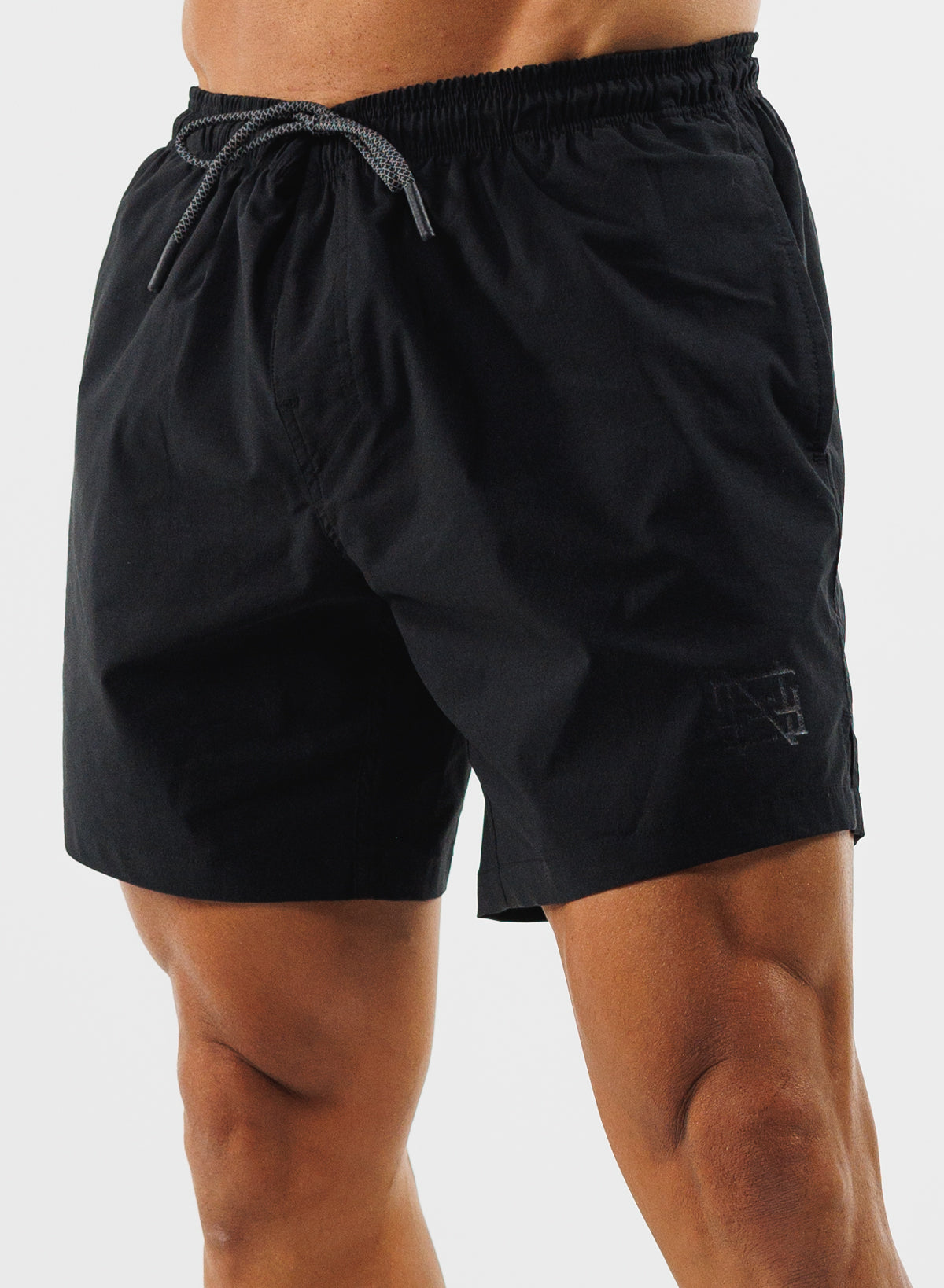 **Men's FNF Board Shorts - Quick-Dry Swim Trunks for Beach, Surfing & Swimming - Black**