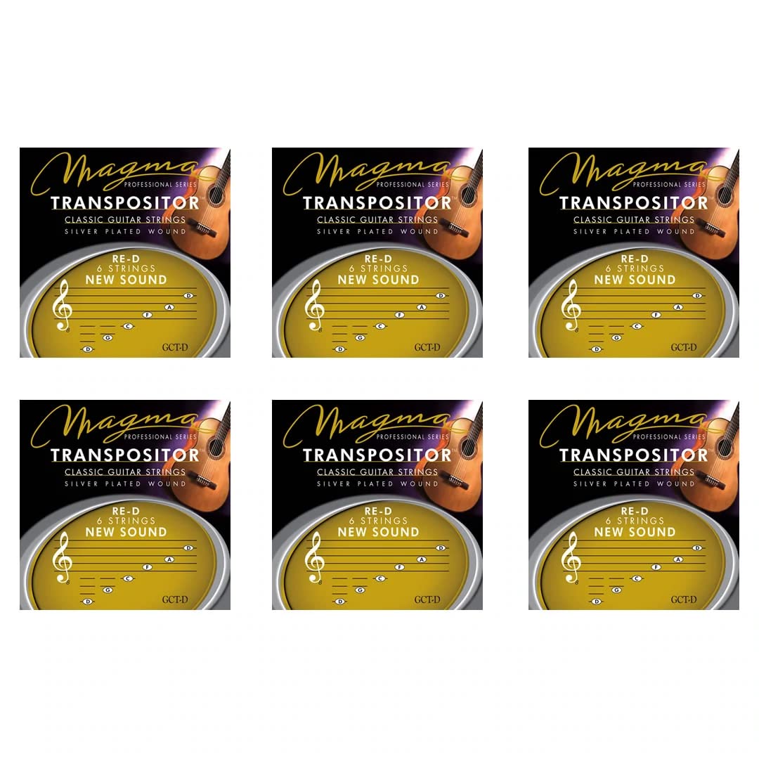 Premium Magma Transpositor Classical Guitar Strings - Nylon Core with Silver Plated Copper Winding (GCT-D) - Perfect for Classical & Flamenco Guitarists - Creates Unique RE-D Tuning Sound - Ideal for Studio Recording & Live Performances