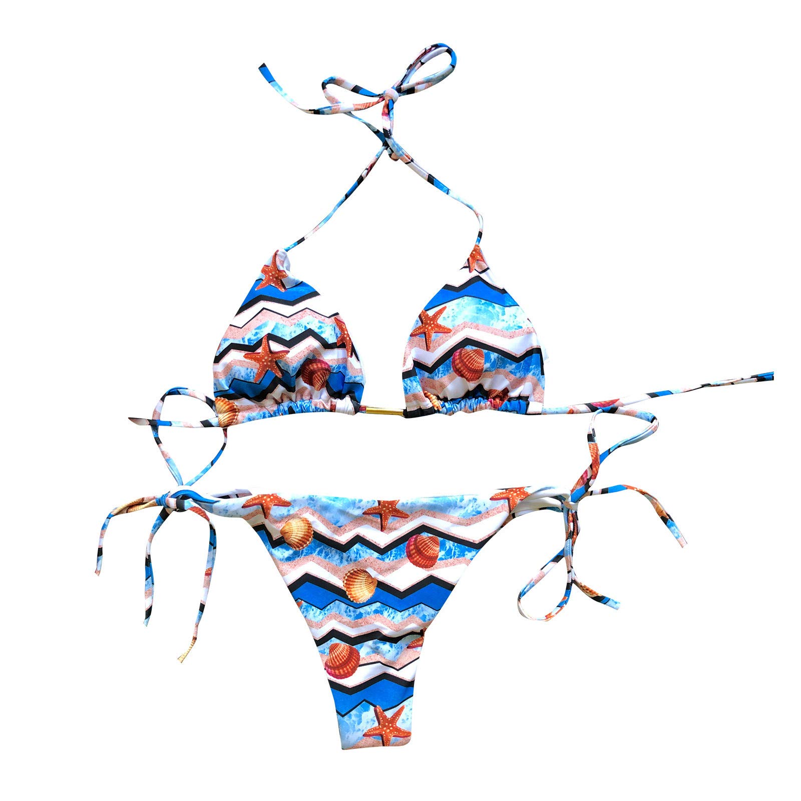 Sexy Strapless Bandage Bikini Set for Women - Push Up Two Piece Swimwear with Print Design, Perfect for Beach, Pool & Summer Vacations