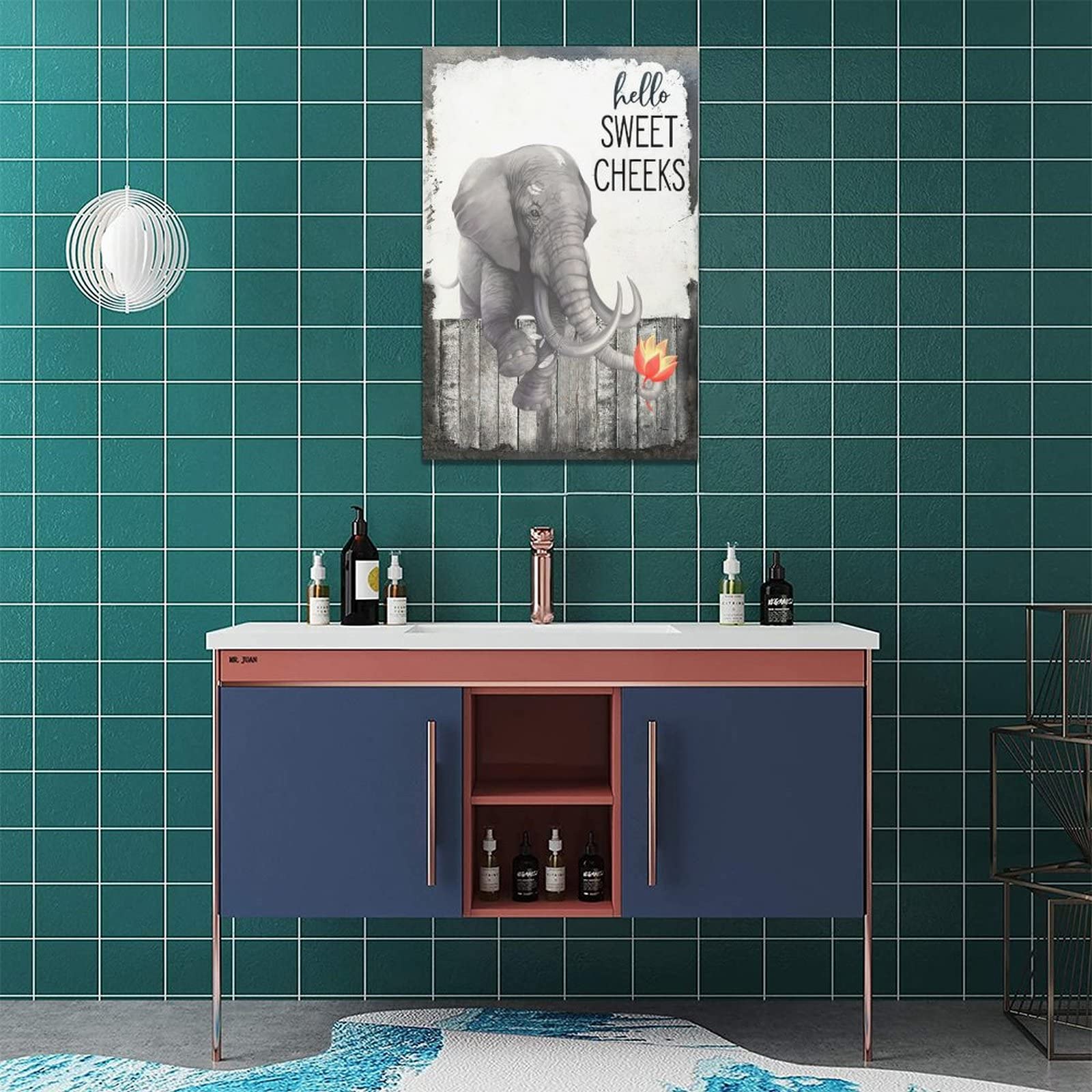Funny Elephant Canvas Wall Art 16x24