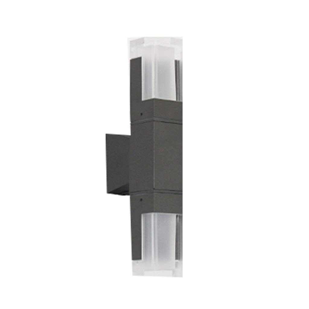Solar Outdoor Wall Lights - Waterproof Stair & Aisle Lighting, Creative Exterior Garden & Balcony Lamp (Gray, 58x30cm) for Patio, Pathway & Deck Decor