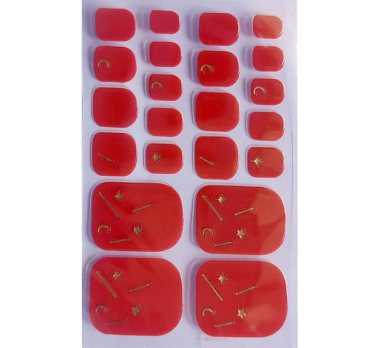 3D Nail Stickers for Women & Girls - Waterproof Glitter Luxury Self-Adhesive Nail Art Stickers - DIY Peel Off Nail Extensions - 22 Multicolored Tips (GD-033) | Perfect for Parties, Weddings, and Everyday Nail Art