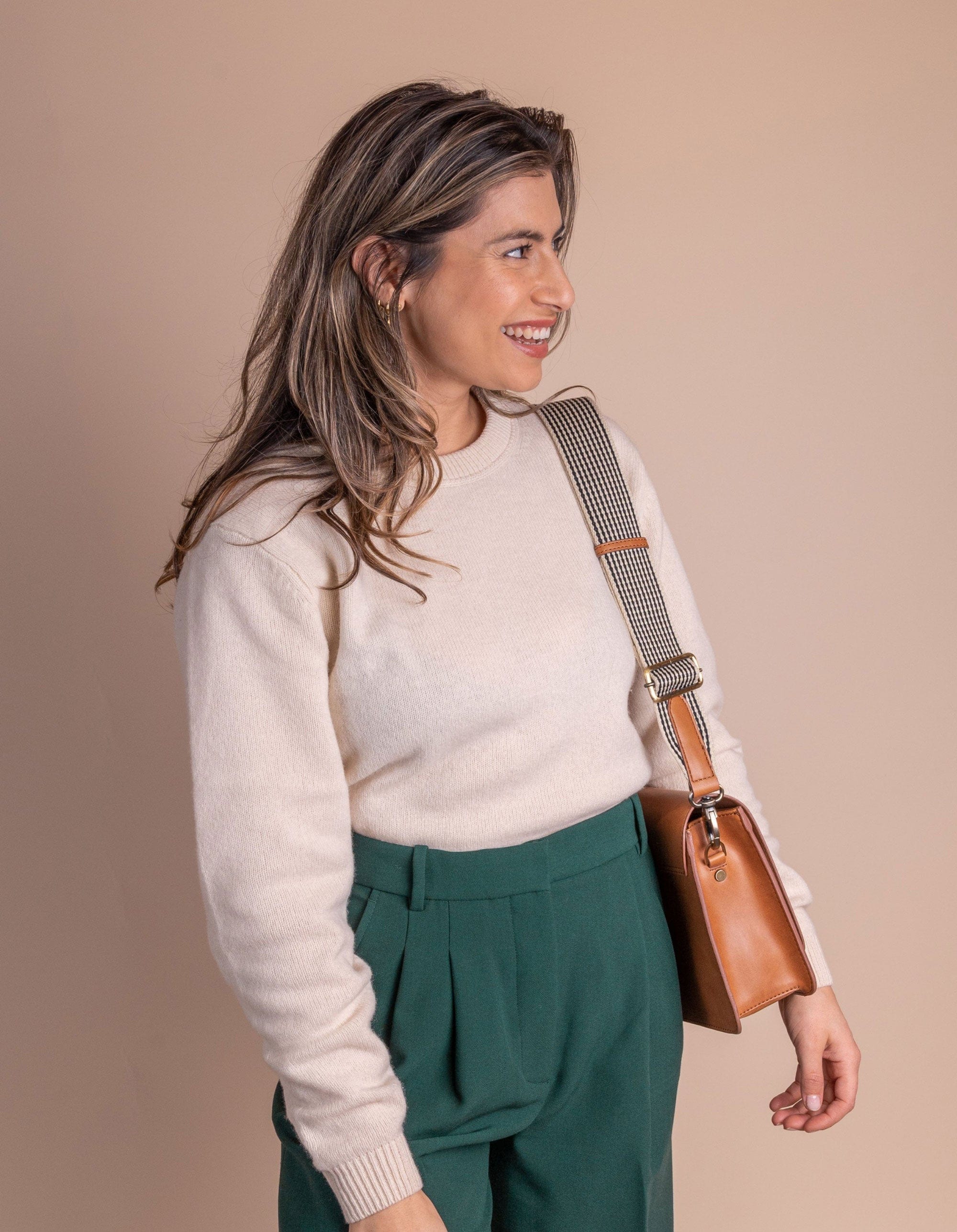 Audrey Vegan Leather Crossbody Bag for Women - Brown | Stylish & Eco-Friendly Apple Leather Handbag for Everyday Use, Travel & Shopping