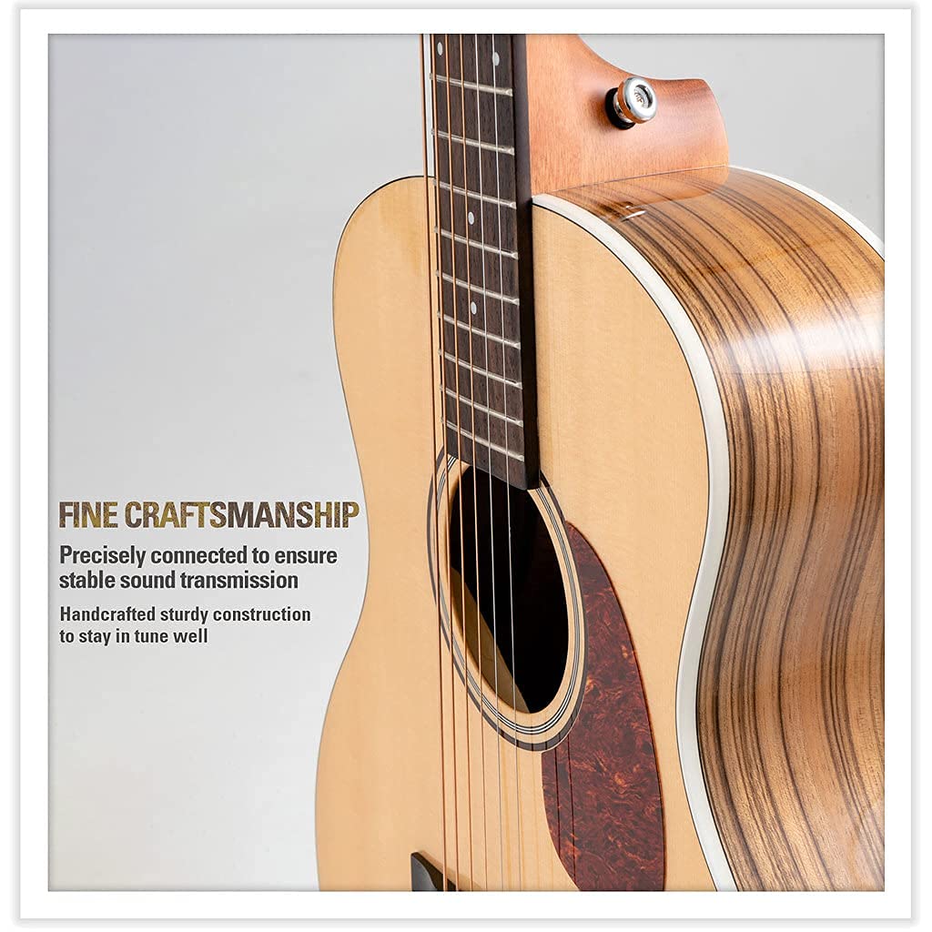 Sigma Junior 3/4 Size Acoustic Guitar with Solid Spruce Top, Mahogany Back & Sides - Natural Gloss Finish, Rosewood Bridge & Premium Steel Strings | Compact Travel Guitar for Kids & Beginners | Perfect for Camping, Road Trips & Small Hands