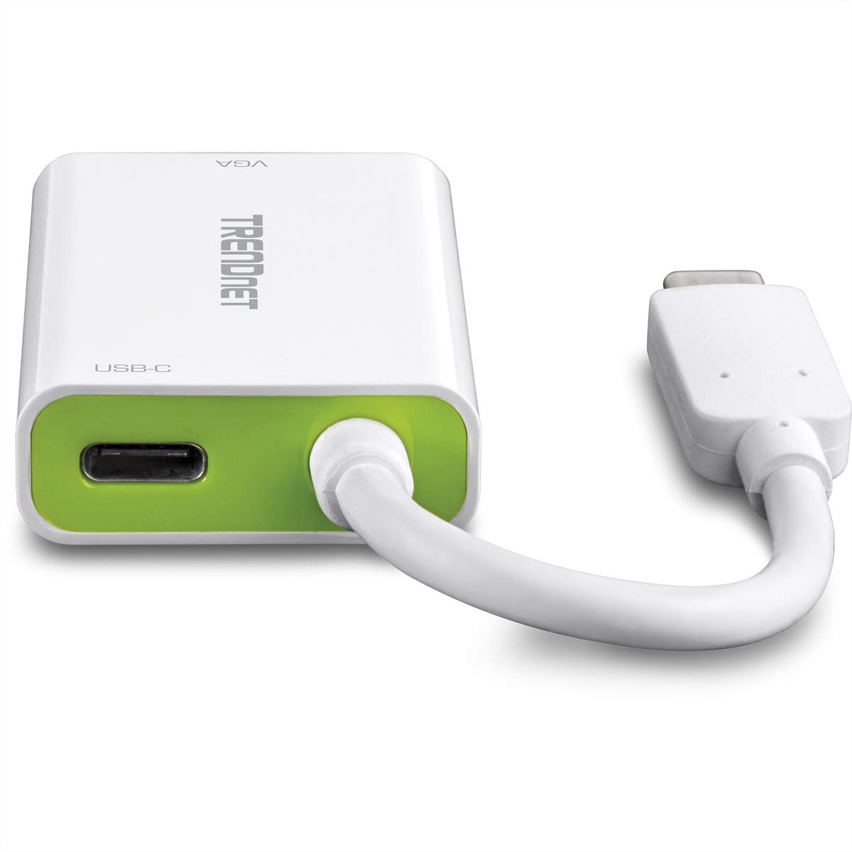 TRENDnet USB-C to VGA Adapter with Power Delivery - High Speed 4K Video Converter for MacBook, Windows Laptops & Chromebooks - Compatible with Mac OS, Windows 10 & Chrome OS - Ideal for Office Presentations, Home Theater & Multi-Monitor Setups