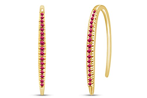 Yellow Gold Over : Simulated Ruby