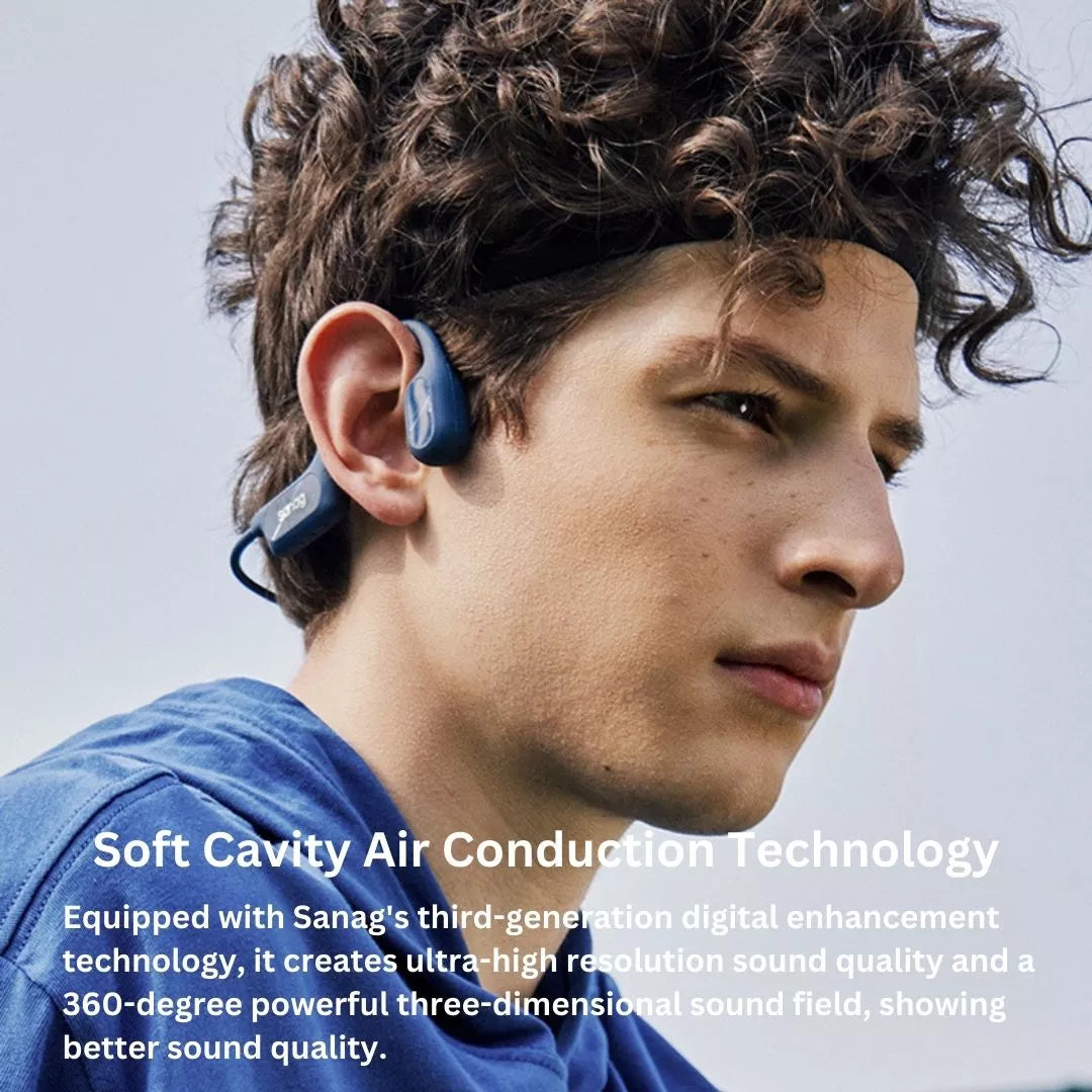 Sanag A50s Pro Open Ear Bluetooth Headphones for Running, Cycling & Workout - Wireless Air Conduction Sports Earbuds with Sweatproof Design - Perfect for Gym, Jogging & Outdoor Activities