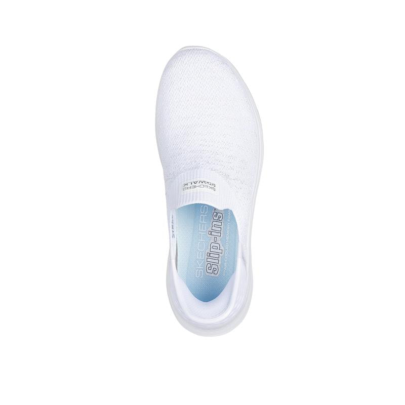 Skechers Women's Go Walk 7 Slip-On Walking Shoes - Comfortable & Lightweight Sneakers for Walking, Travel & Everyday Wear - White (125219/WHT)