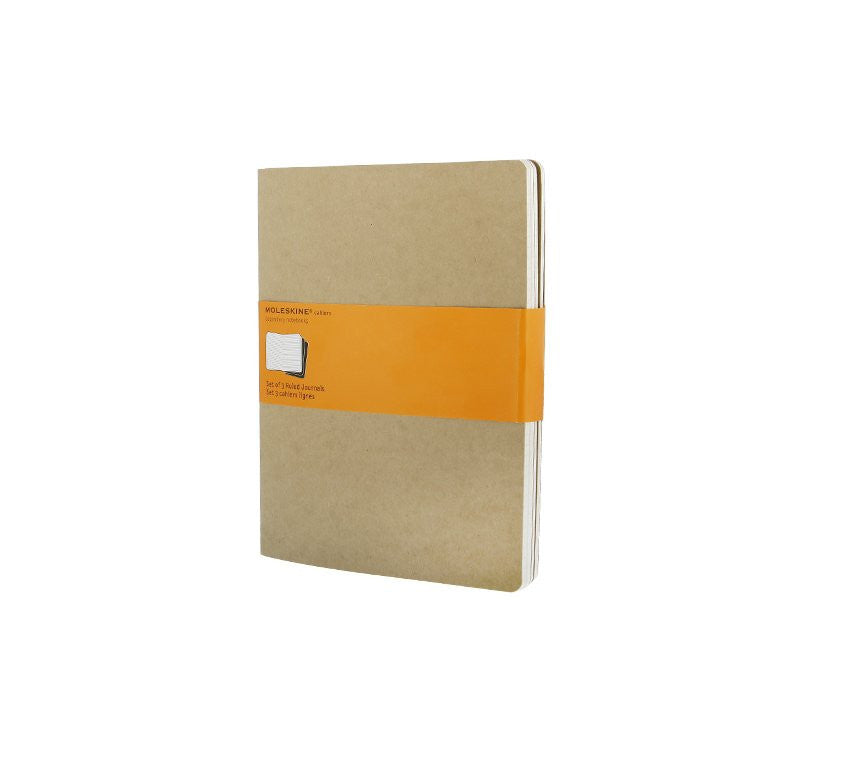 Premium Moleskine Ruled Cahier Journal Set - 3 Pack with Durable Cardboard Cover for Note Taking, Sketching & Daily Planning | Perfect for Students, Artists & Professionals