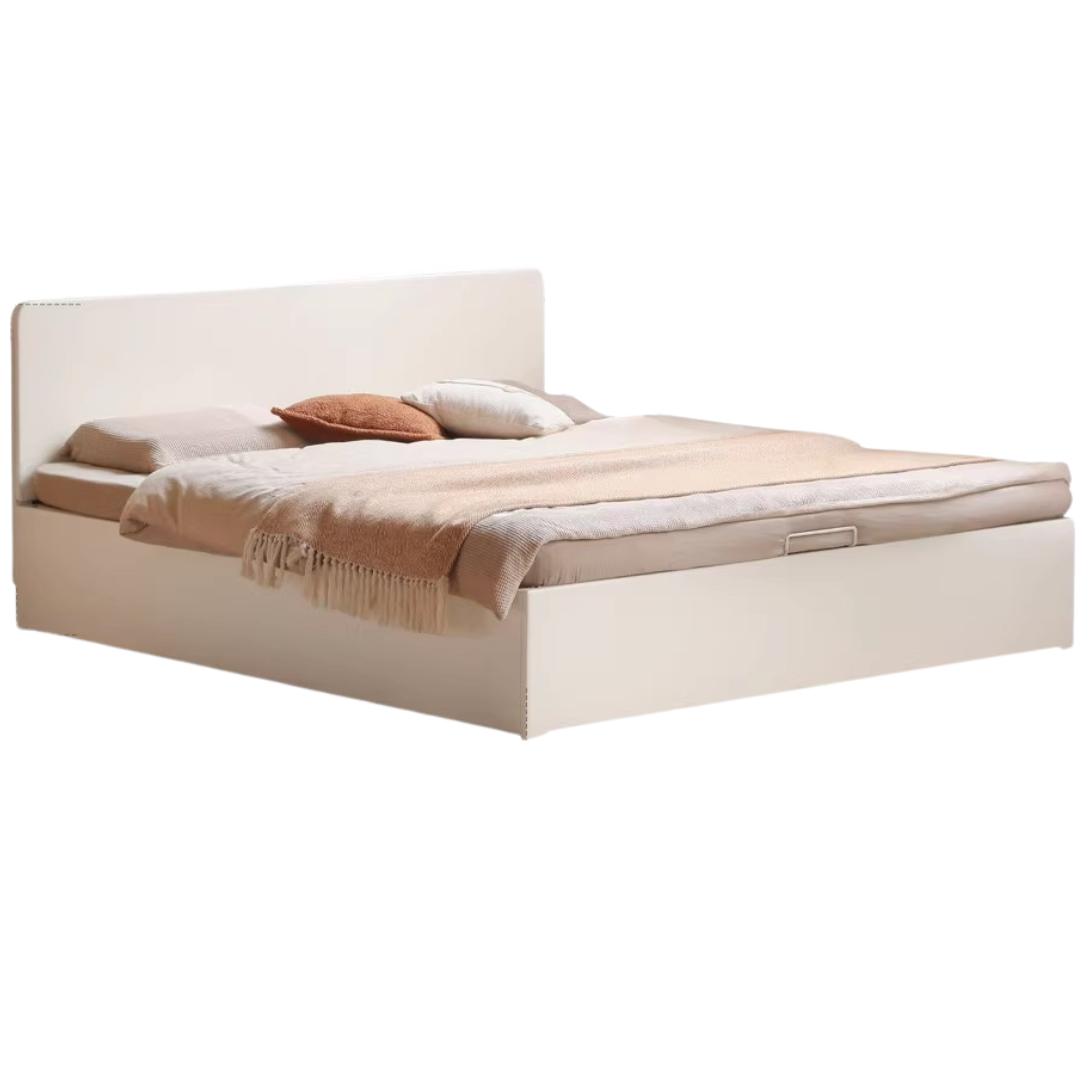 Warm white high berth side open box bed (with bottom board)