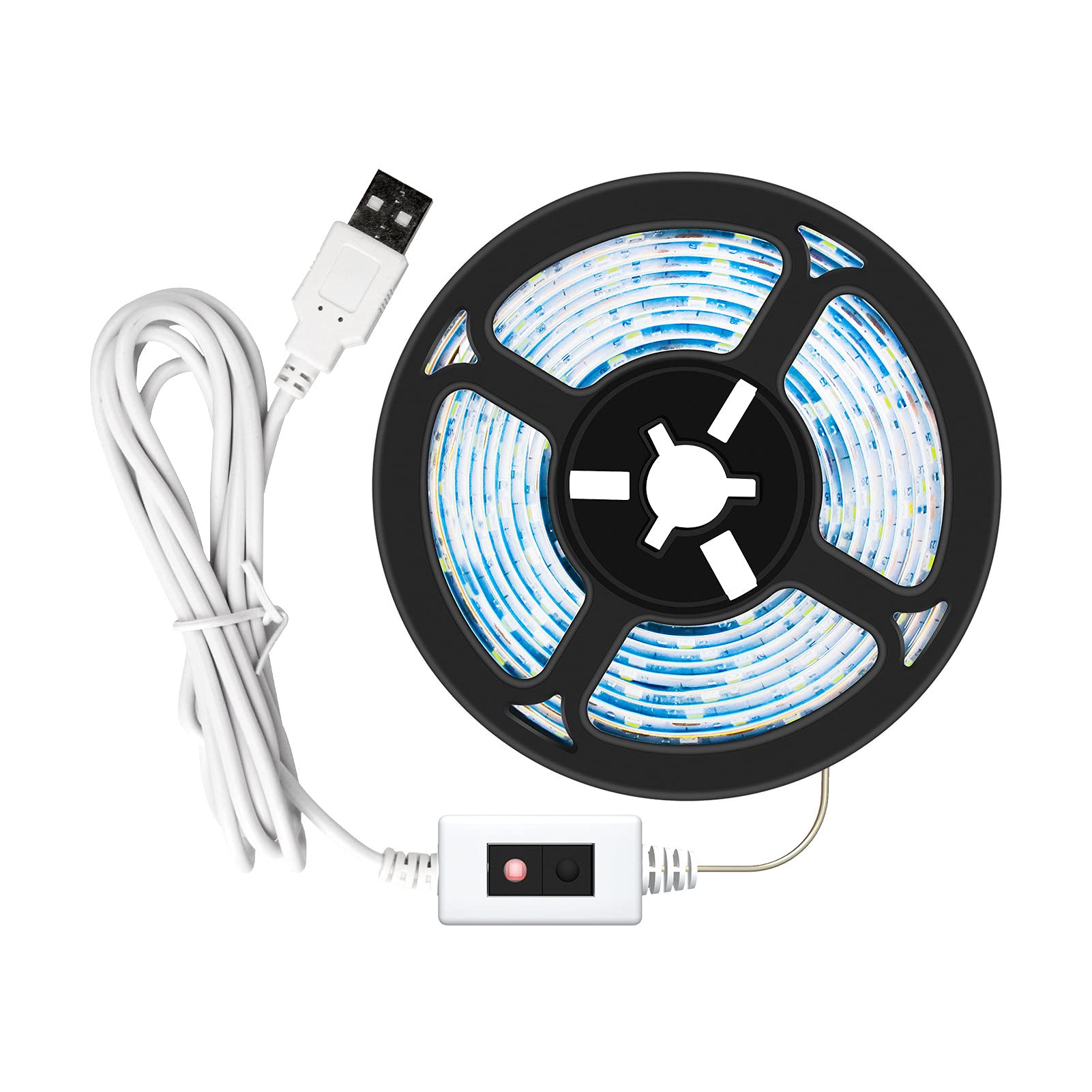 NUZYZ USB LED Grow Light for Plants - Full Spectrum, Waterproof, Hand Induction with Memory Function & Double-Sided Adhesive - Perfect for Indoor Gardening, Hydroponics, and Pipeline Cultivation
