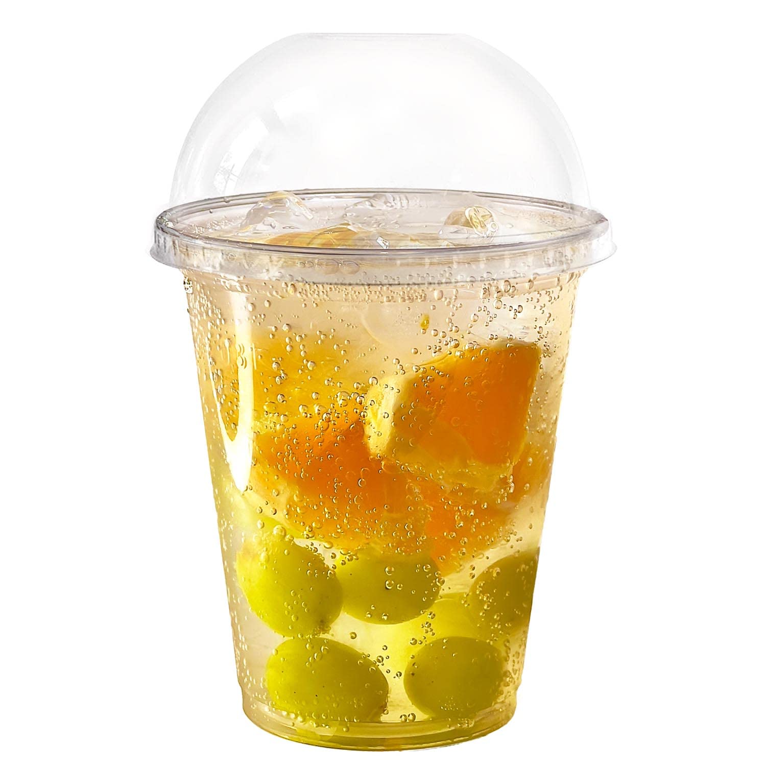 20 oz Clear Plastic Disposable Cups with Dome Lids - 1000 Pack | Iced Coffee, Smoothie, Juice, Soda & Cocktail Drinkware | Perfect for Coffee Shops, Bubble Tea, Parties & Takeout Restaurants | BPA-Free Pet Cups for Cold Beverages & Desserts Like Parfaits