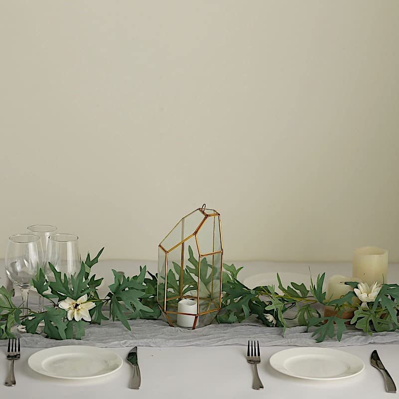 6 Feet Cream Silk Daisy Flower Garland with Leaves - Elegant Hanging Vine for Wedding, Party, Reception & Home Decor - Perfect for Indoor/Outdoor Events, DIY Projects, and Seasonal Celebrations