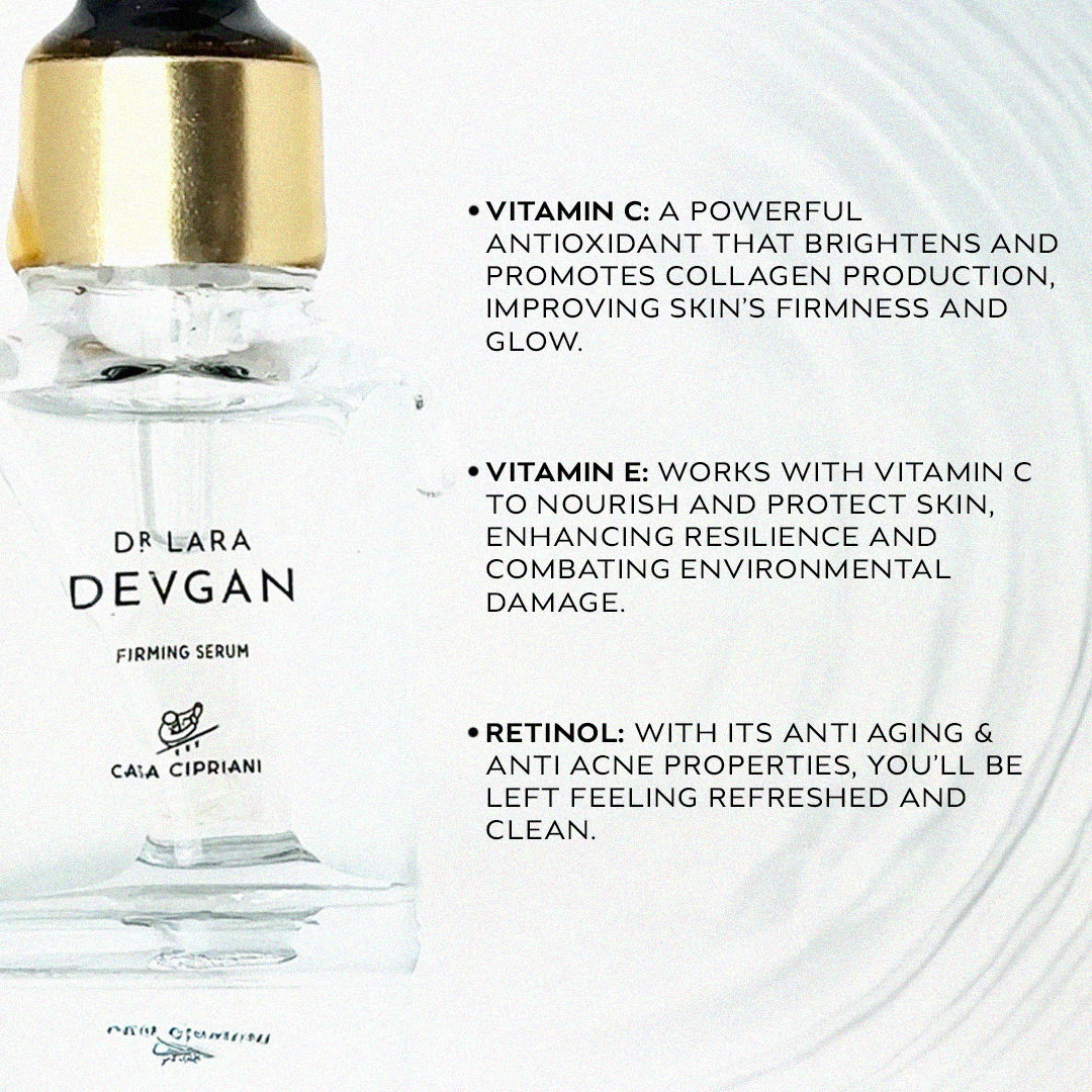 Dr. Devgan x Casa Cipriani Anti-Aging Firming Serum with Hyaluronic Acid & Peptides - Luxe Skincare for Wrinkles & Fine Lines | Perfect for Night Routine & Special Occasions