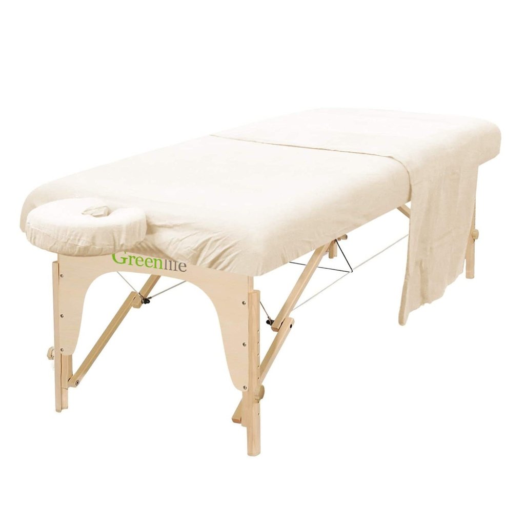 3-Piece Flannel Massage Table Sheet Set - Soft & Durable for Spa, Salon, and Home Massage Therapy Use