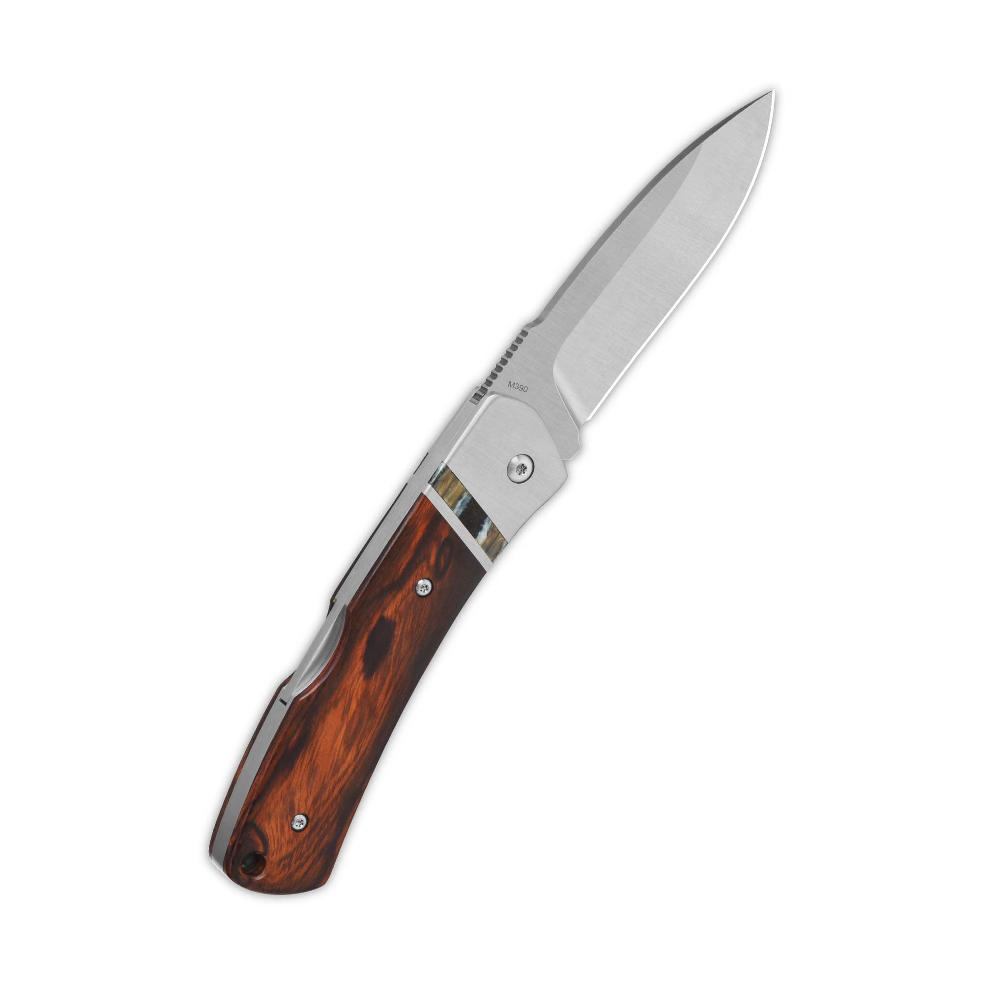 Premium QSP Mustang Lockback Pocket Knife - M390 Steel Blade & Desert Ironwood Handle - Limited Edition (58 Pcs) - Perfect for EDC, Outdoor Adventures & Collectors