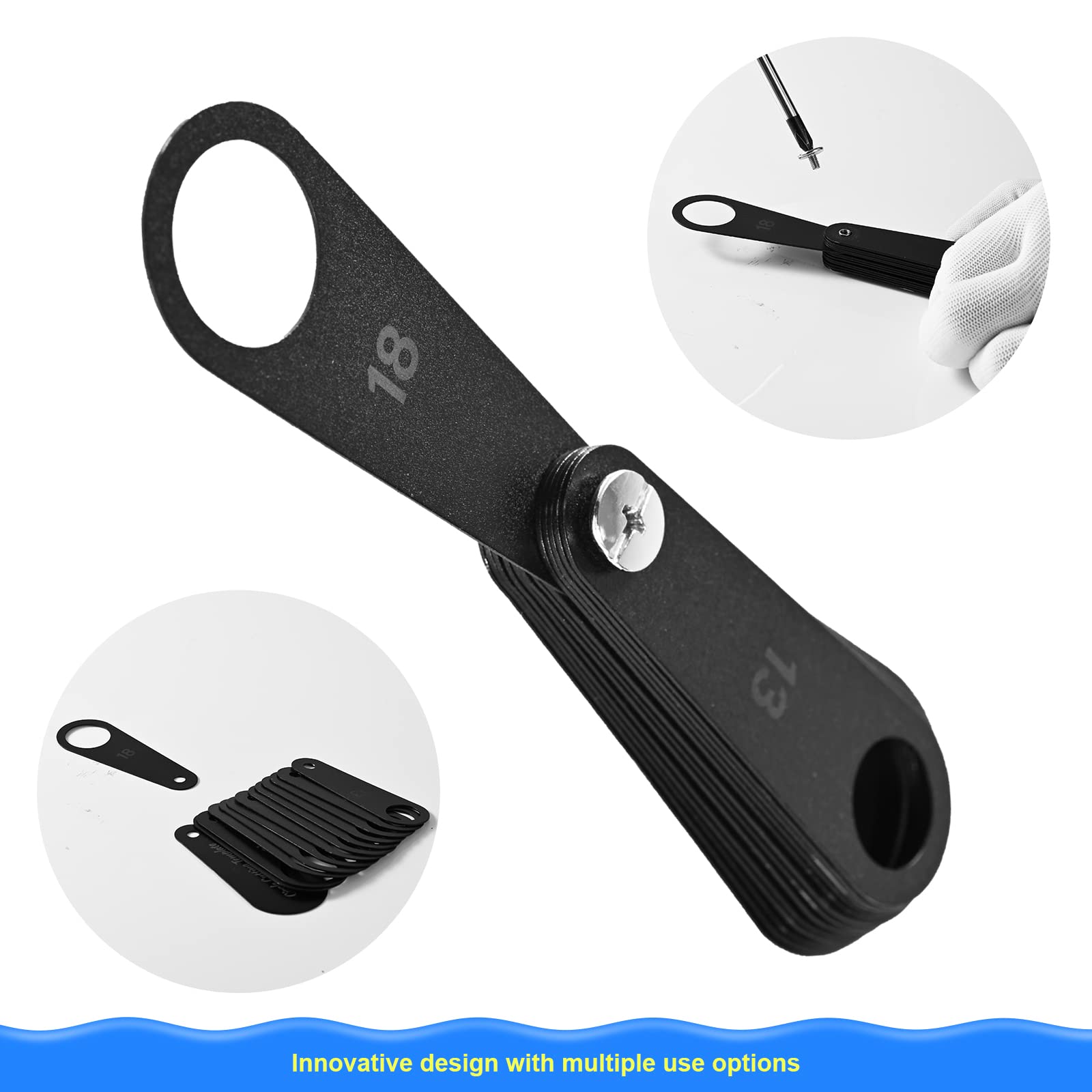 NEWISHTOOL Vinyl Wrap Tools Kit - 13mm-25mm Car Wrapping Tool with Parking Sensor Hole Cutter, Micro Squeegee, Vinyl Knife & 5 Razor Blades for Professional Vehicle Wrapping - Perfect for DIY Car Decals, Boat Wraps & Motorcycle Graphics