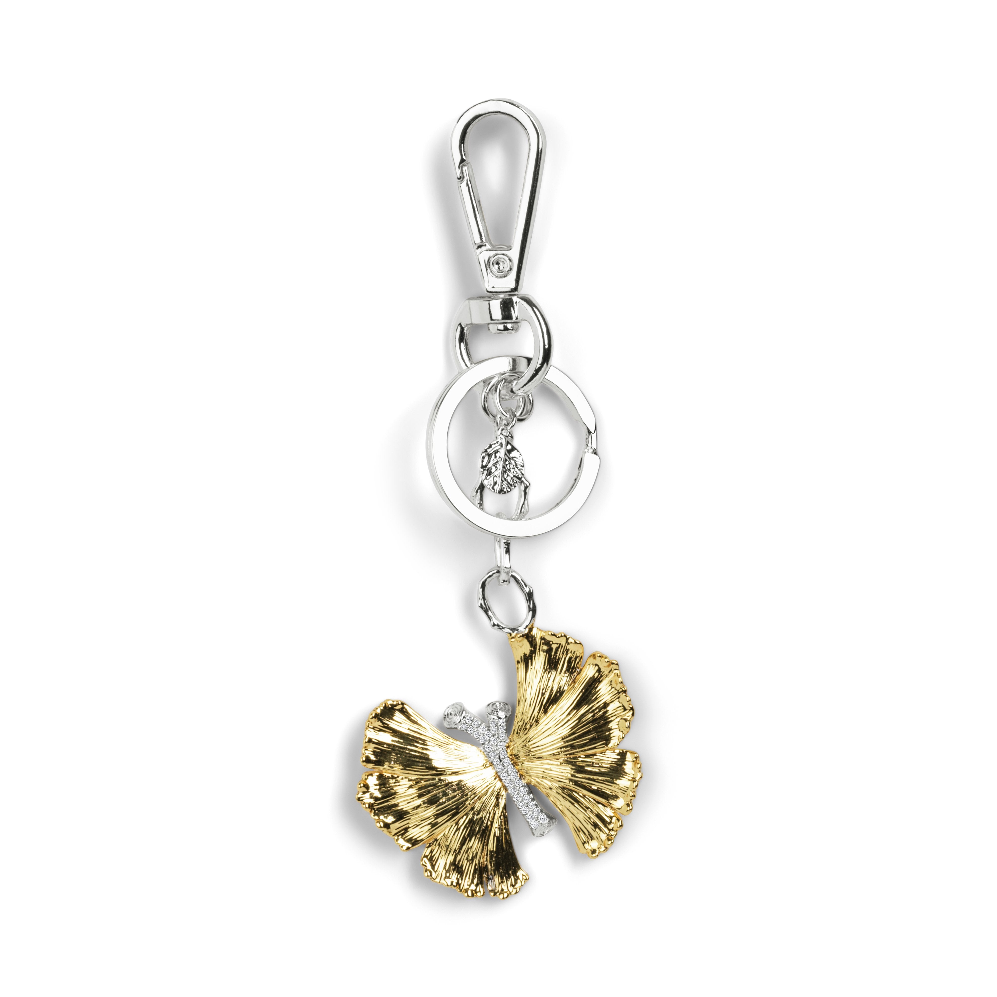 Elegant Butterfly Ginkgo Keychain - Unique Leaf Design for Women & Men - Perfect for Gifts, Bags, and Everyday Carry