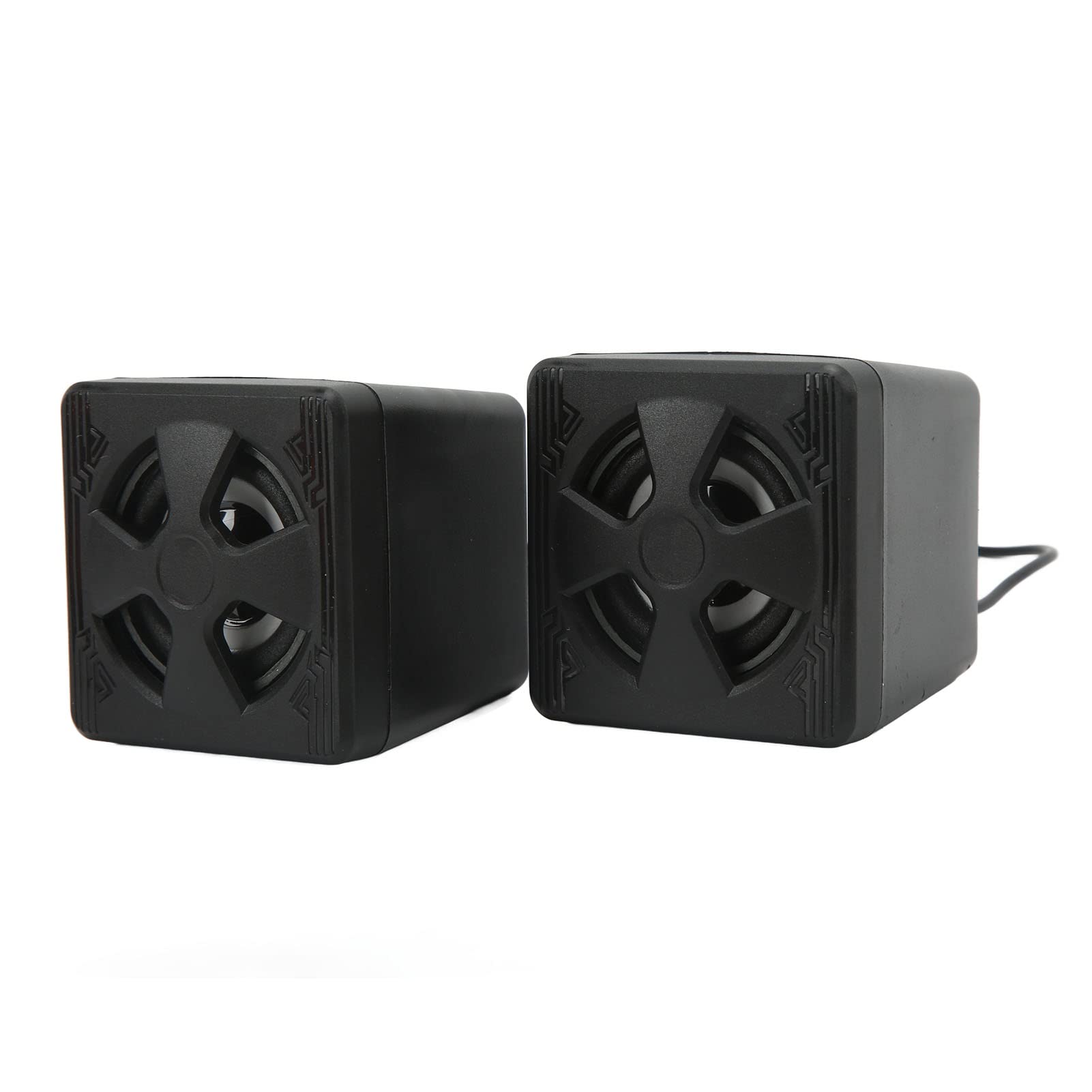 Gaeirt USB Wired Computer Speakers with 3.5mm Audio Jack, Portable ABS Desktop Soundbar with RGB Lighting - Perfect for Office, Gaming & Home Entertainment