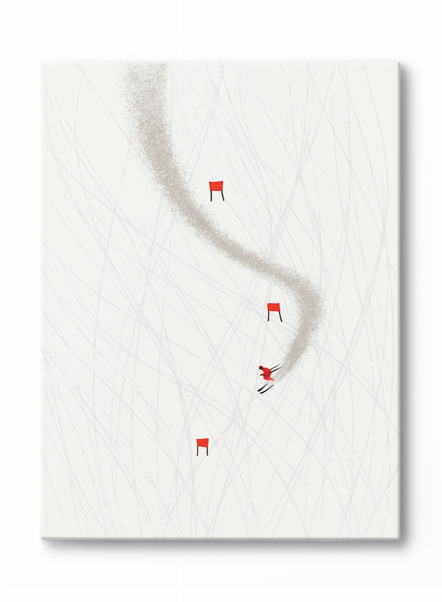 Powder Day Skiing Poster - Winter Sports Wall Art for Ski Lovers & Mountain Enthusiasts - Perfect for Home, Office, or Ski Lodge Decor