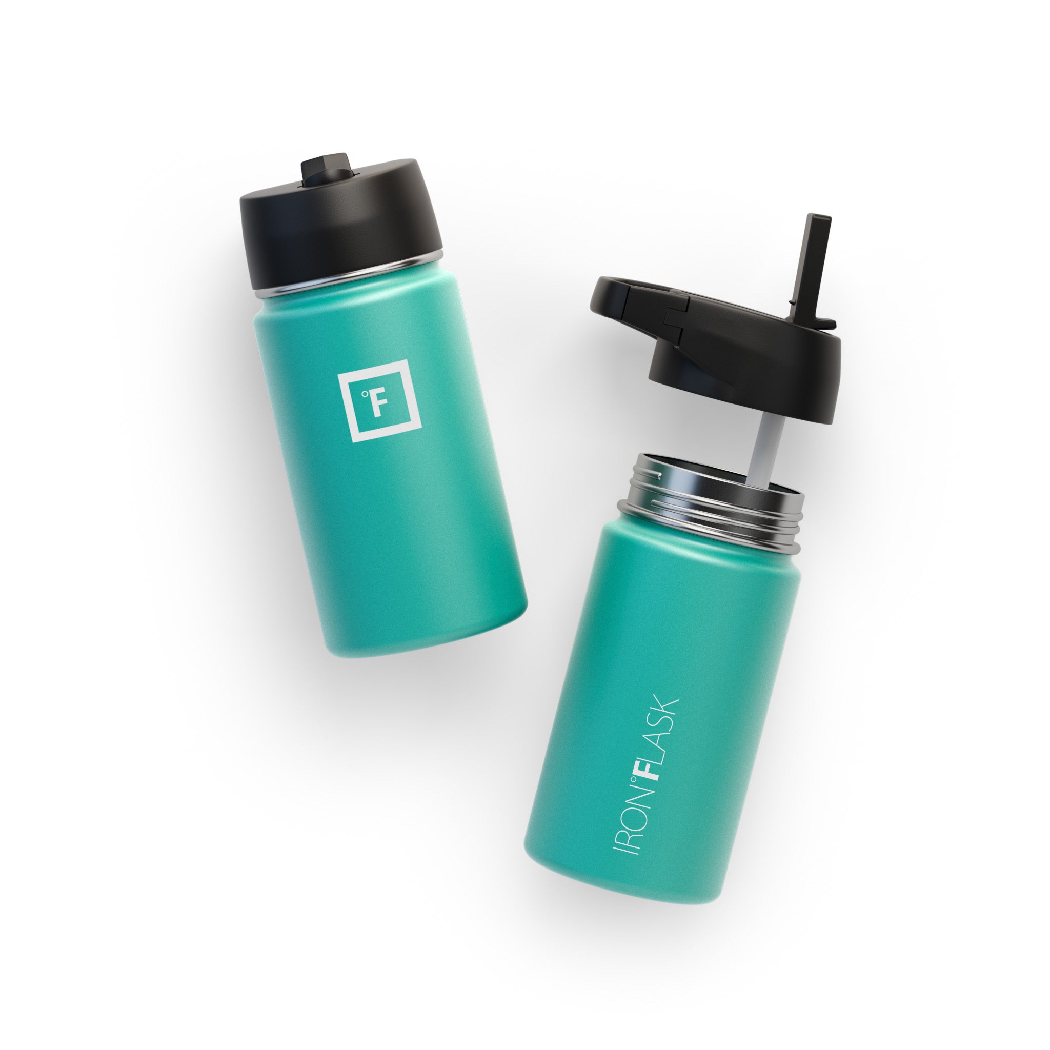 14 Oz Wide Mouth Water Bottle with Straw Lid - Leakproof & BPA Free - Perfect for Gym, Hiking, Travel & Everyday Hydration