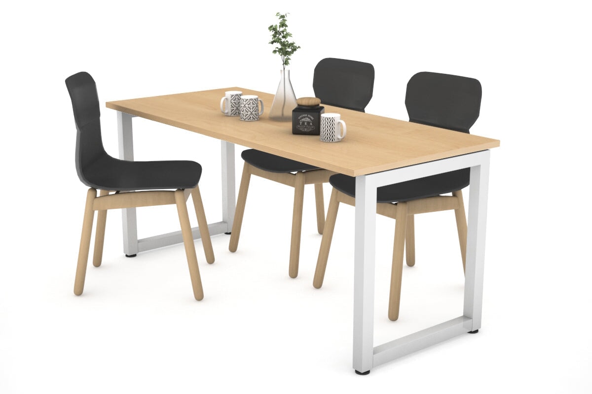 Quadro Loop Legs Table - Modern Industrial Dining Table 1200L x 800W - Perfect for Kitchen, Dining Room & Office Workspace