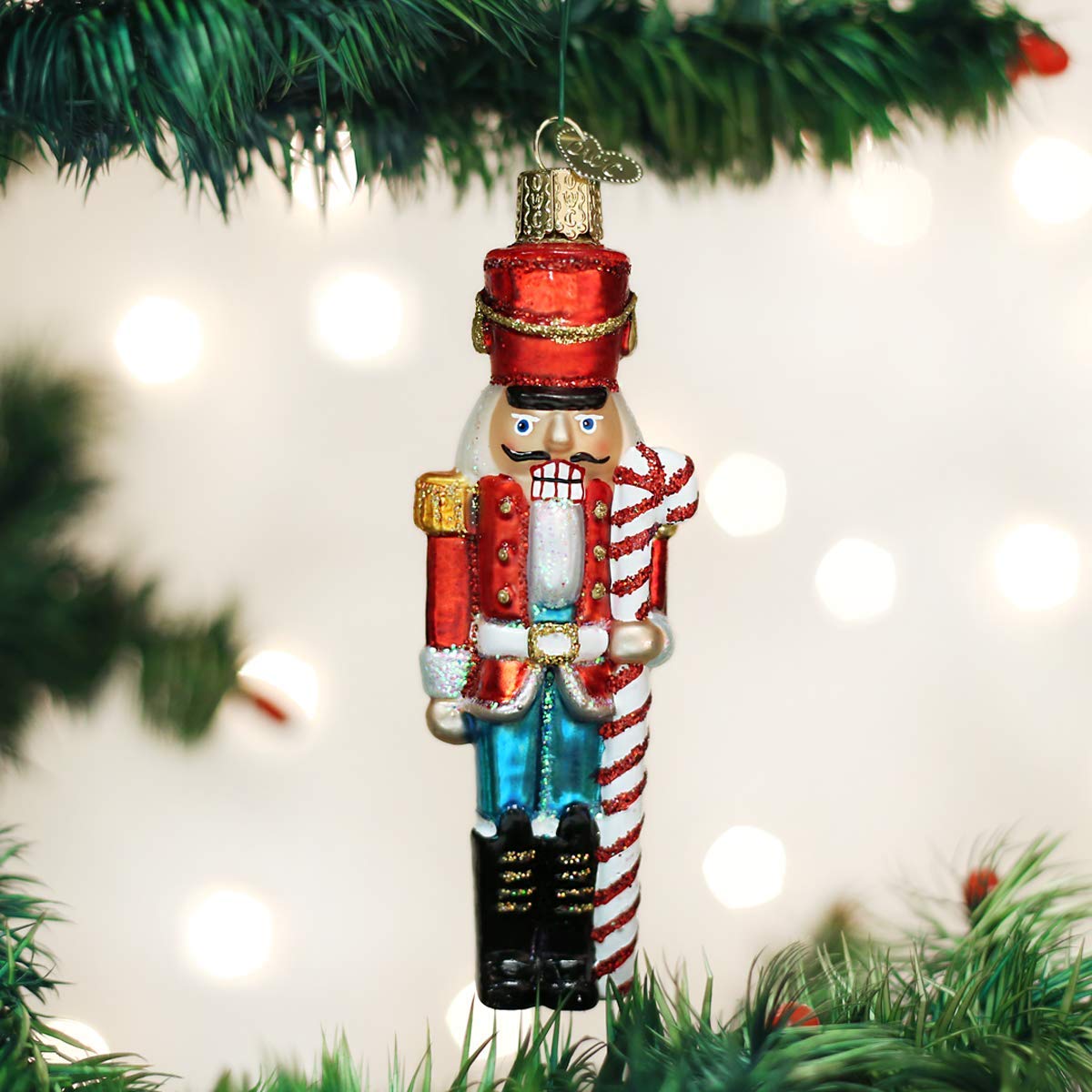 Old World Christmas Candy Glass Blown Ornaments - Peppermint Nutcracker Decorations for Holiday Tree | Perfect for Christmas Decor, Gift Giving & Festive Home Styling