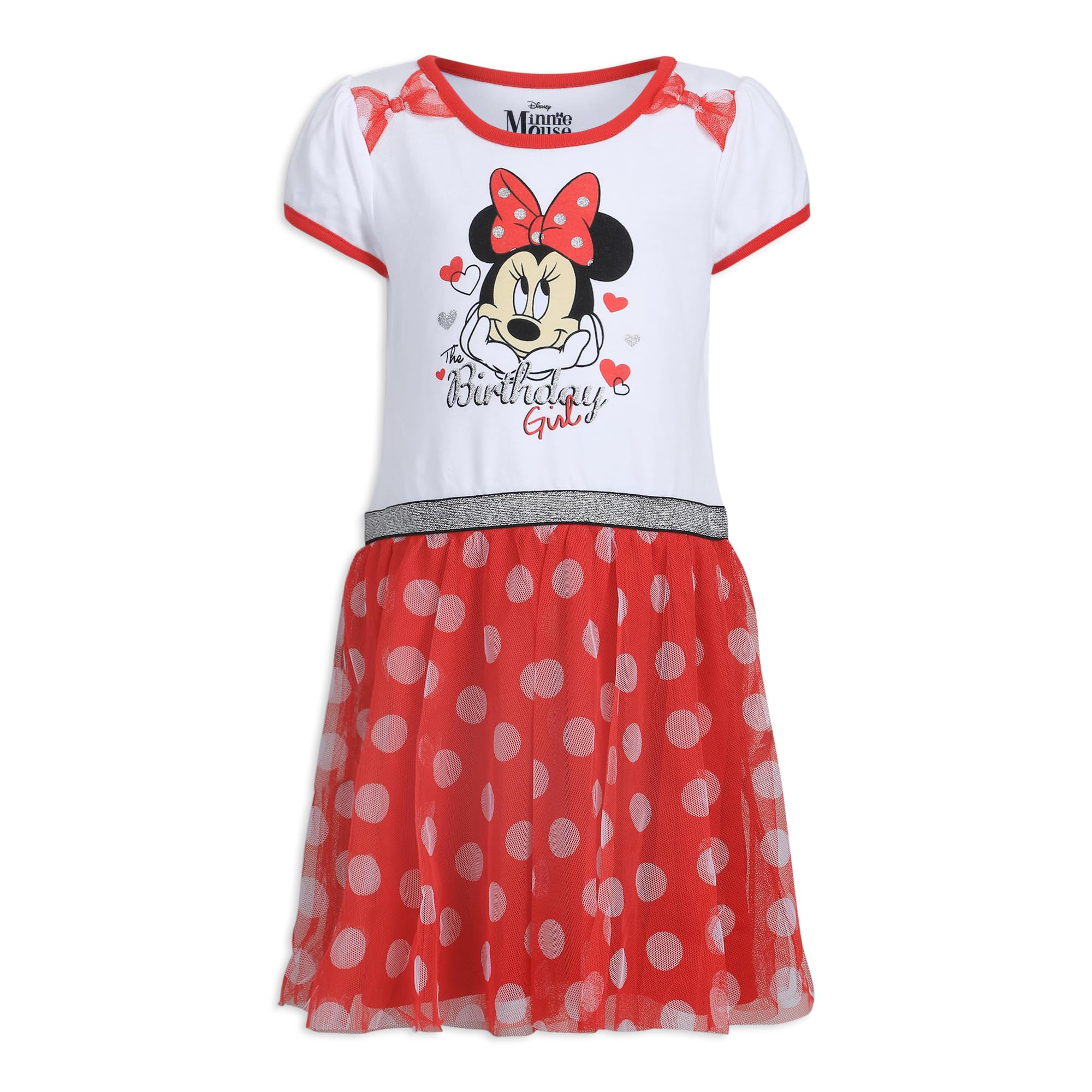 Disney Minnie Mouse Girls' Birthday Dress - Cute & Elegant Party Outfit for Toddler & Kids Birthday, Halloween, Christmas & Special Occasions