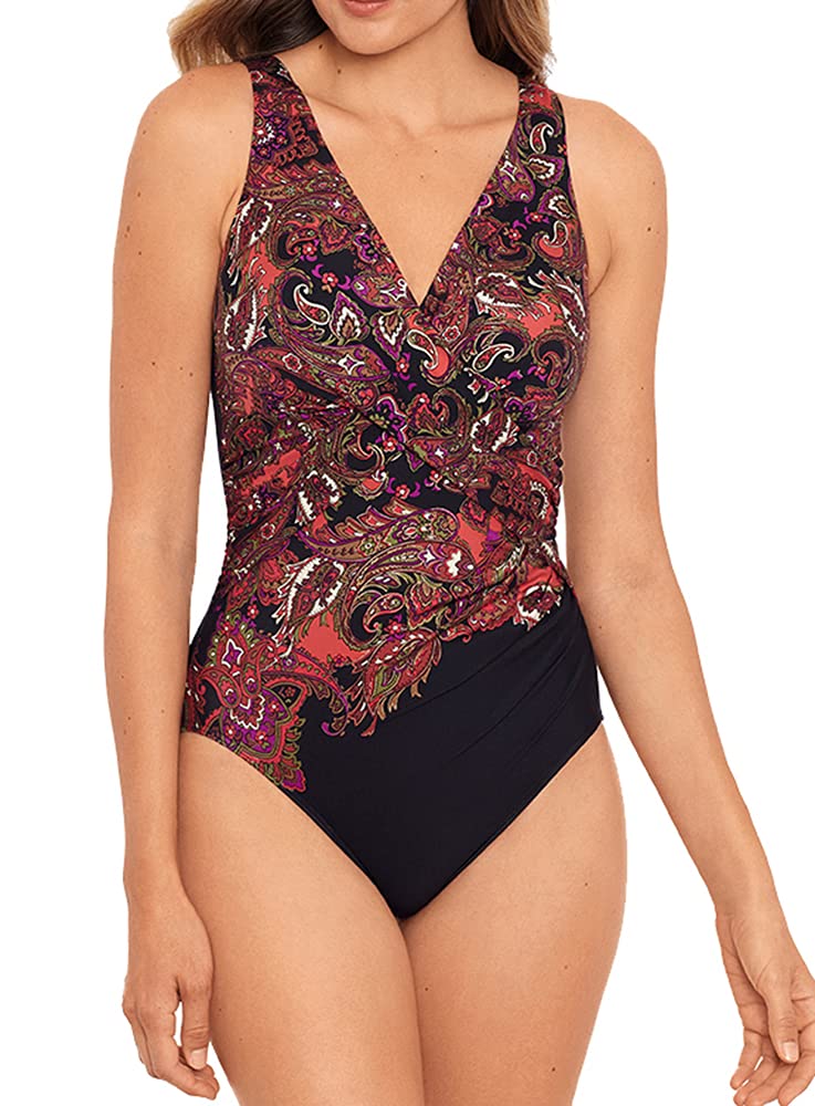 Miraclesuit Women's One Piece Swimsuit with Tummy Control & Soft Cup - High Waisted Bathing Suit for Women, Comfortable Swimwear for Beach, Pool & Vacation Travel