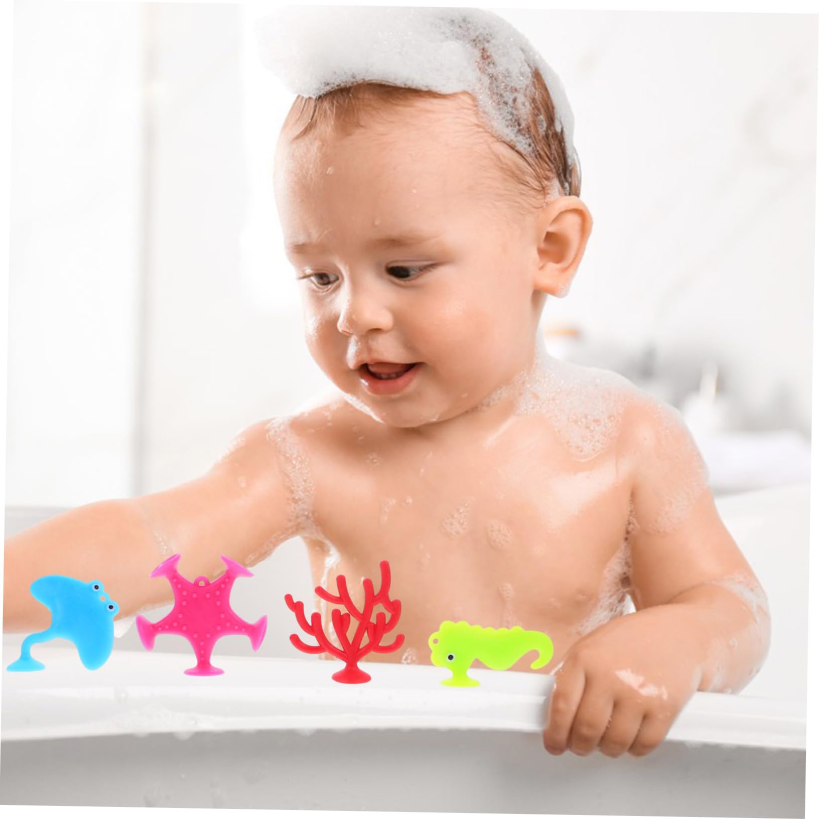 CORHAD 18-Piece Suction Cup Bath Toys Set - Fun Cartoon Bathtub Toys for Kids, Waterproof Shower Toys for Toddlers - Perfect for Bath Time, Pool Play & Sensory Development