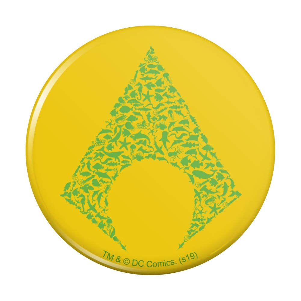 Aquaman Icons Logo Refrigerator Magnet - Strong Adhesive Kitchen Decor for Fridge, Locker & Office - Perfect for Superhero Fans & Collectors