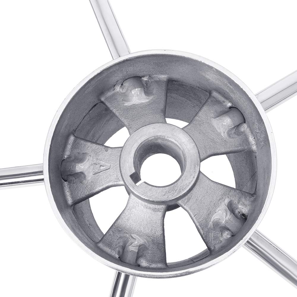 White Water Stainless Steel 5-Spoke Destroyer Steering Wheel - High Performance Racing & Off-Road Replacement - Perfect for Jeep, Truck, and Custom Car Upgrades