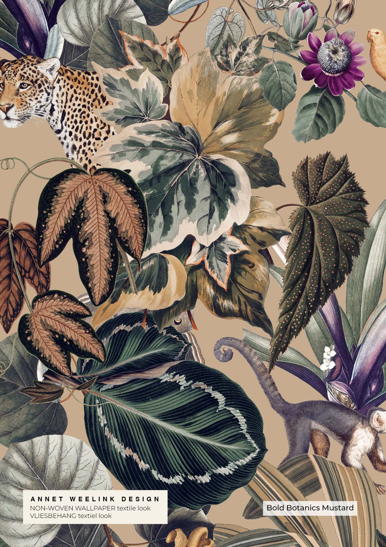Bold Botanics Wallpaper Sample - Premium Peel & Stick Removable Wallpaper for Home Decor, Bedroom, Living Room, and Office