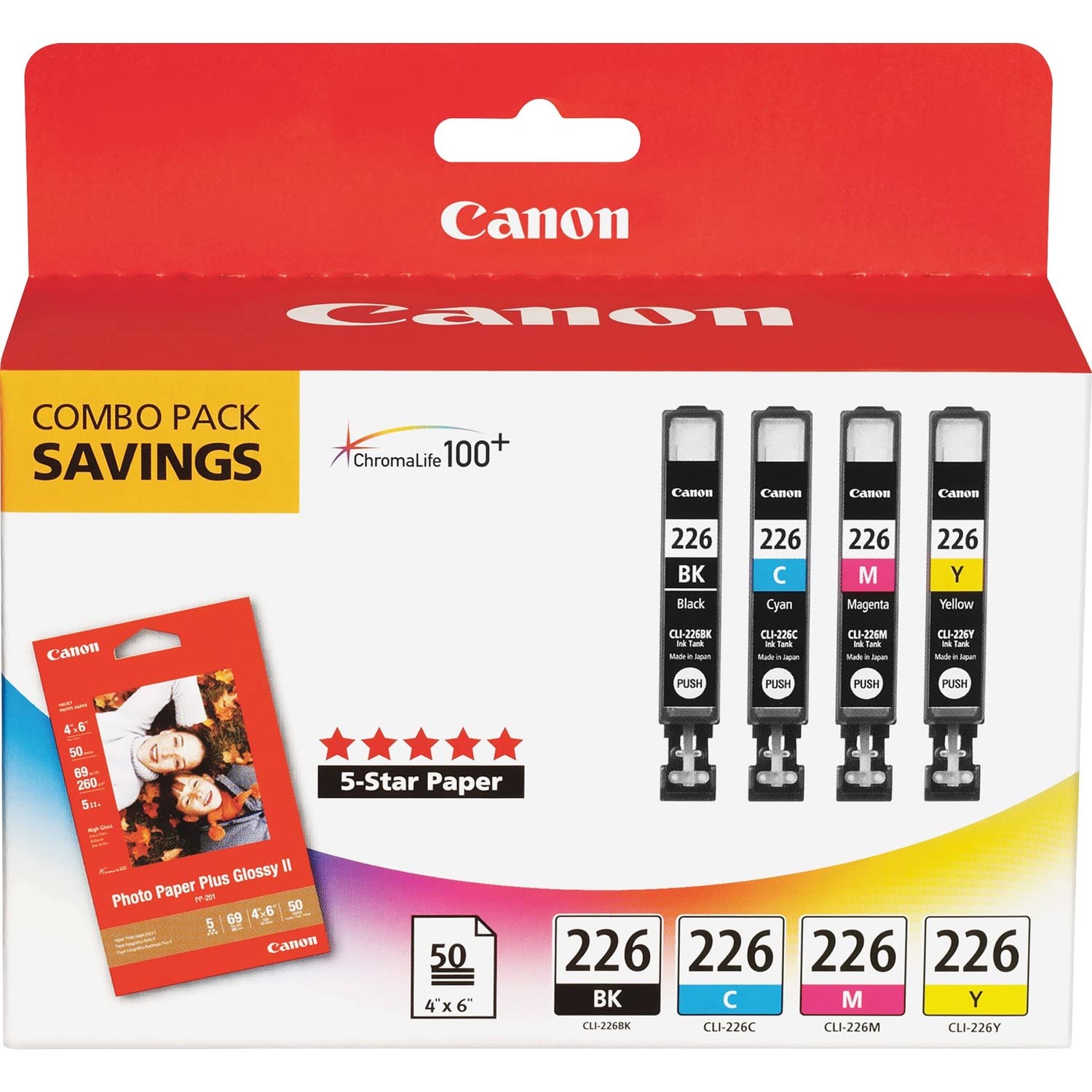 CNM4546B007AA - 4546B007AA Compatible Printer Ink & Paper Combo Pack for HP, Canon, Epson | High-Quality Printing for Home Office, School Projects & Business Documents