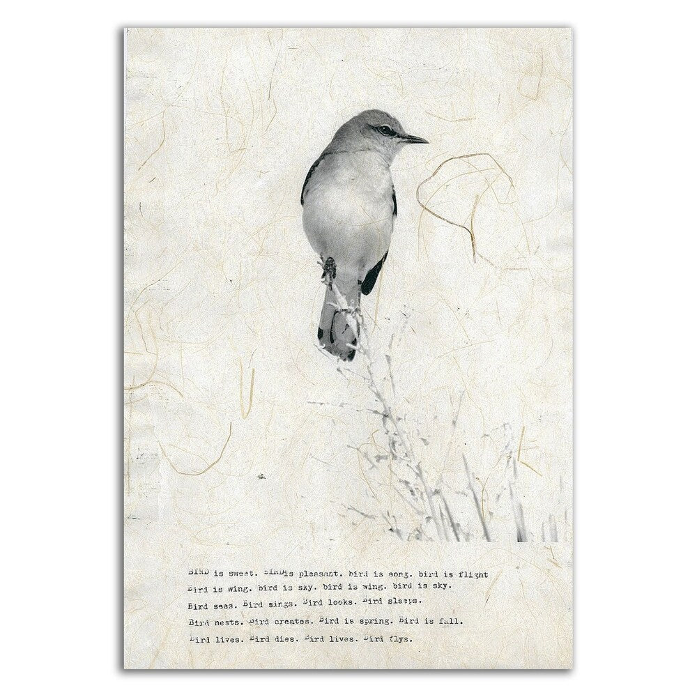 Bird is Sweet by TypeLike - Premium Canvas Wall Art Print, Ready to Hang - Perfect for Living Room, Bedroom & Office Decor